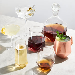 Viski Faceted Martini Glasses