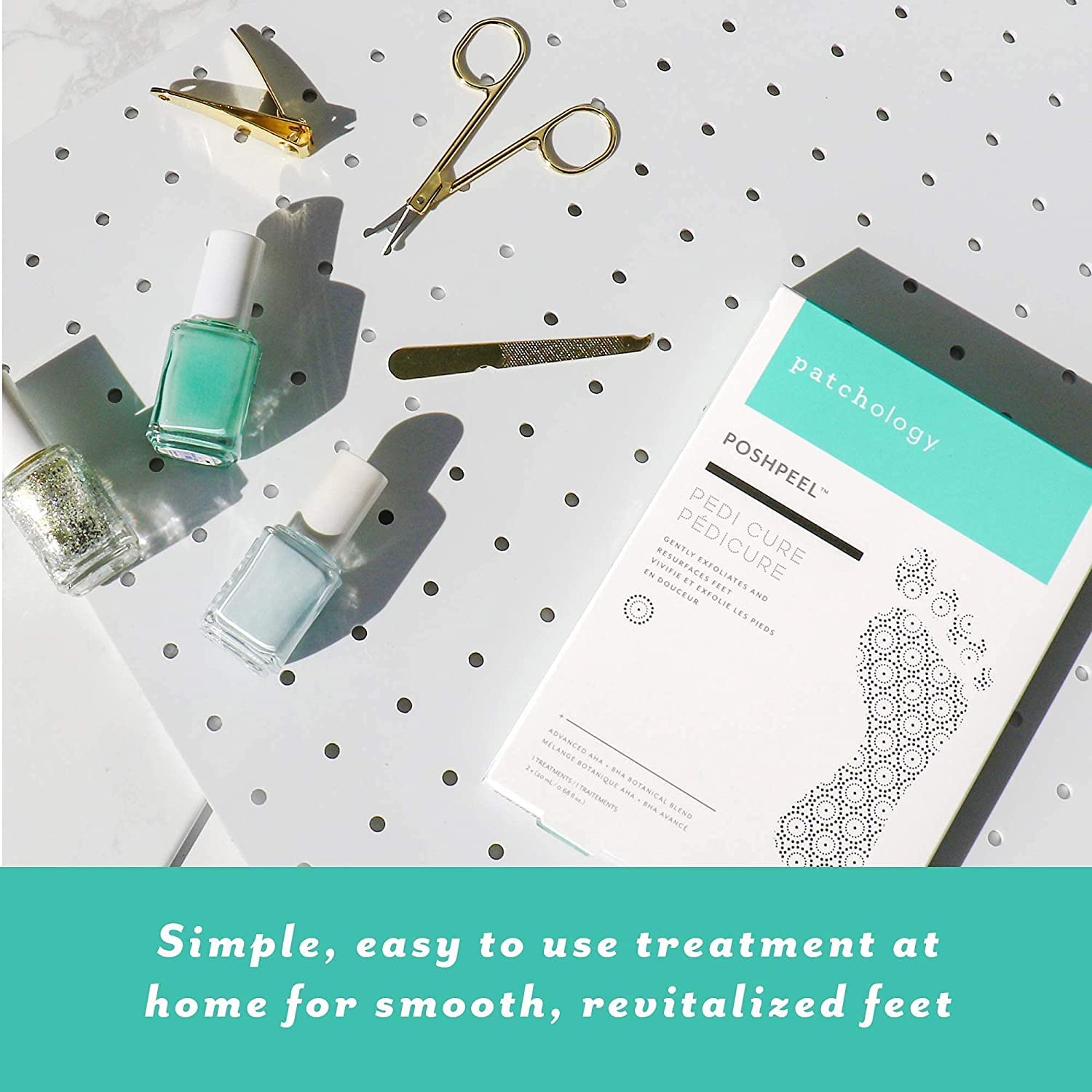 Patchology PoshPeel Pedi Cure - Foot Peel Mask Soak Treatment