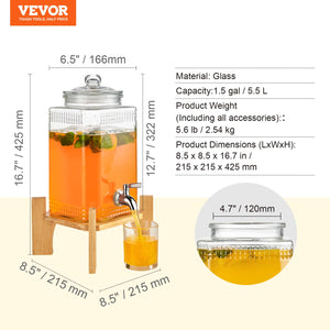 VEVOR 1.5 Gallon Drink Dispenser