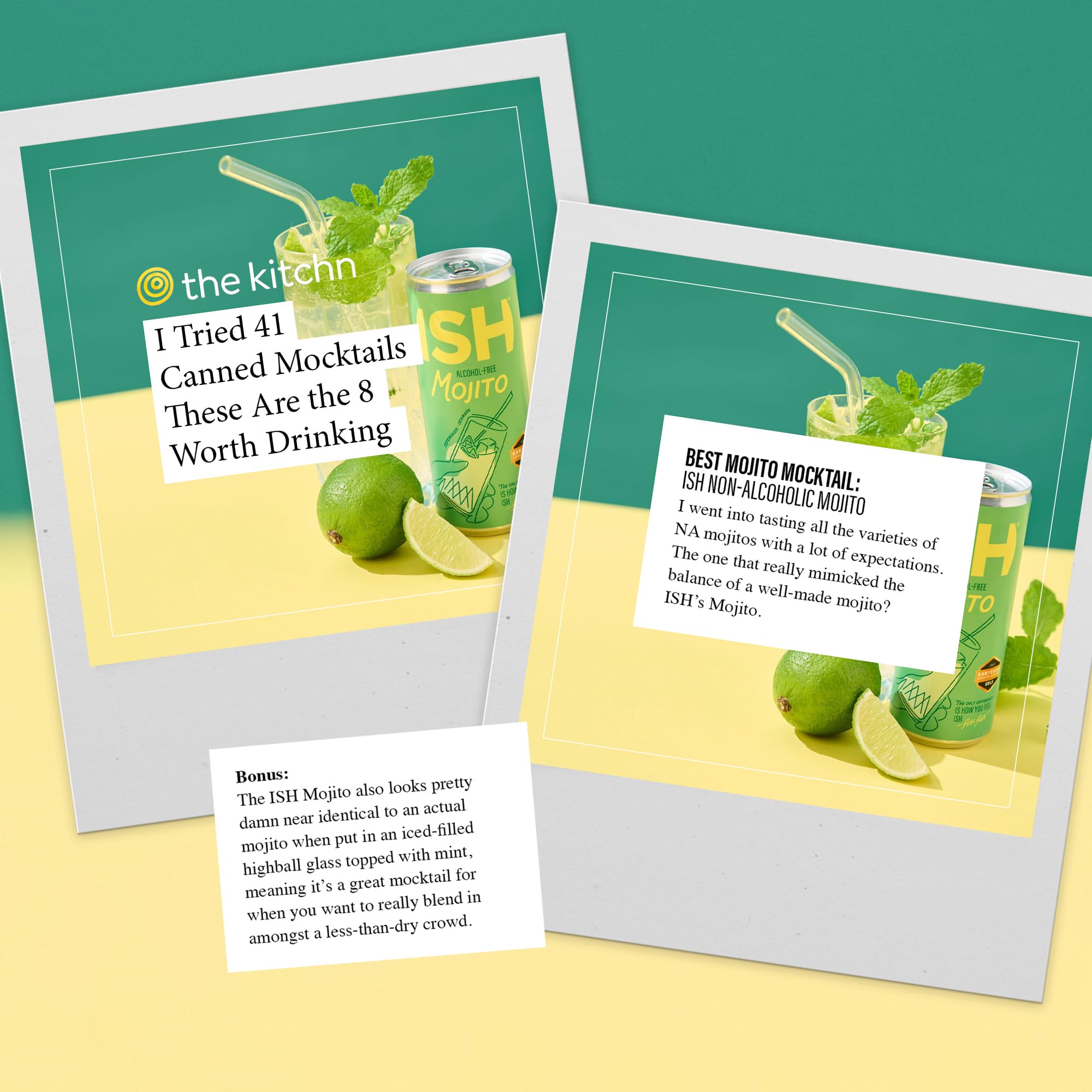 ISH Mojito, Non Alcoholic Canned Cocktail