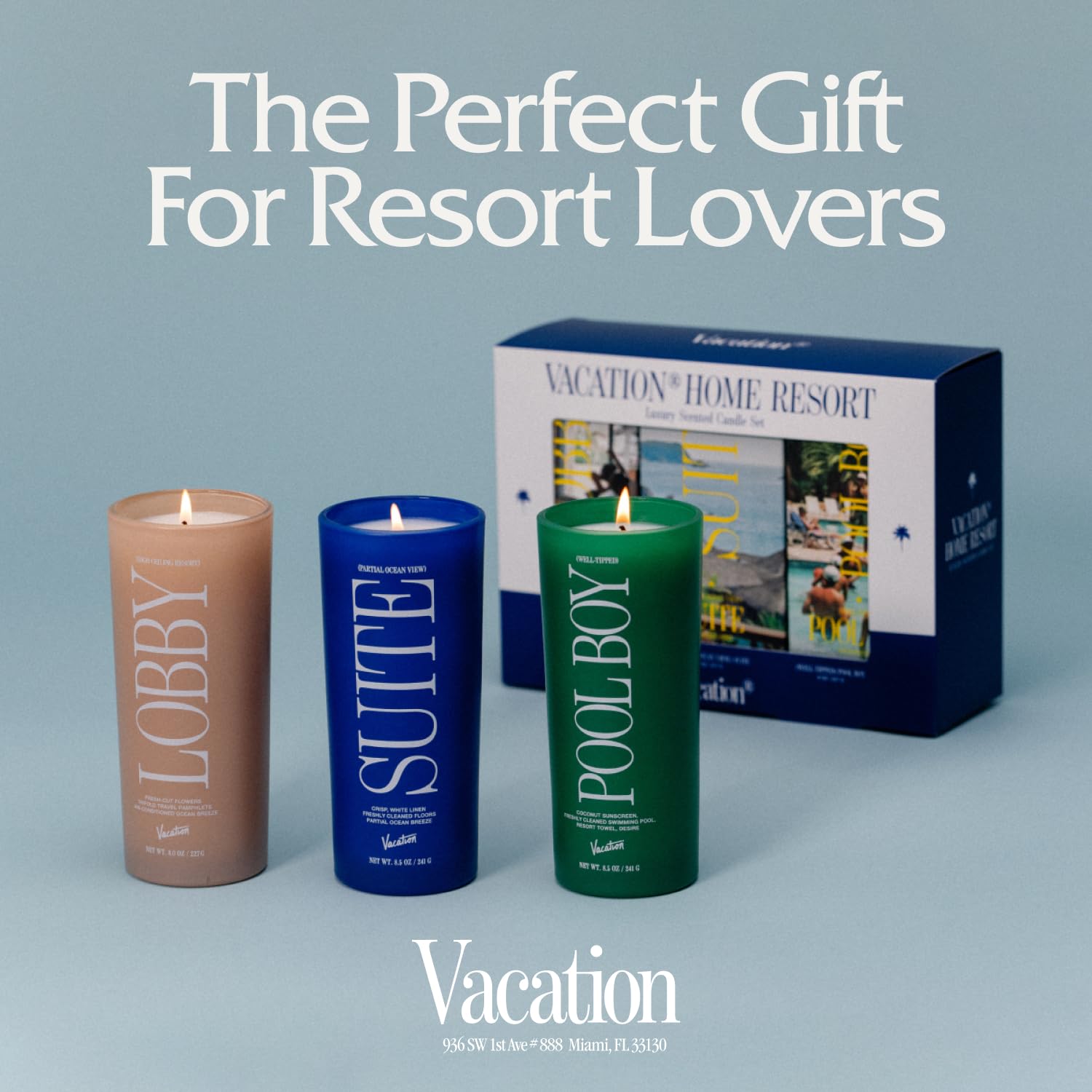 Vacation Sunscreen Home Resort Scented Candle Set