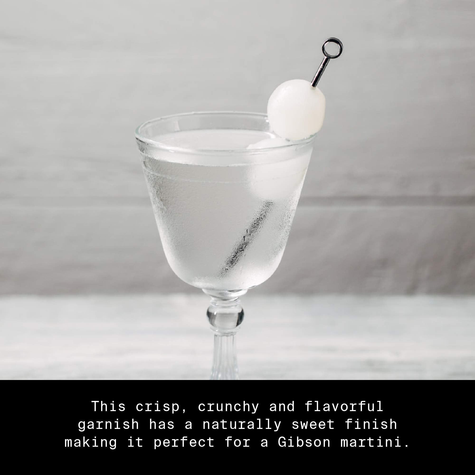 Filthy Pearl Onions, Premium Dutch Silver-Skinned Cocktail Garnish