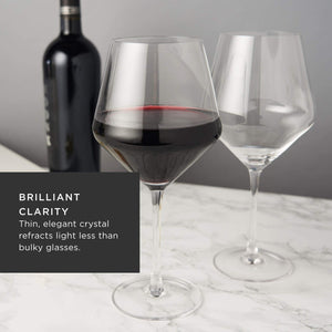 Viski Raye Angled Burgundy Glasses Set of 2