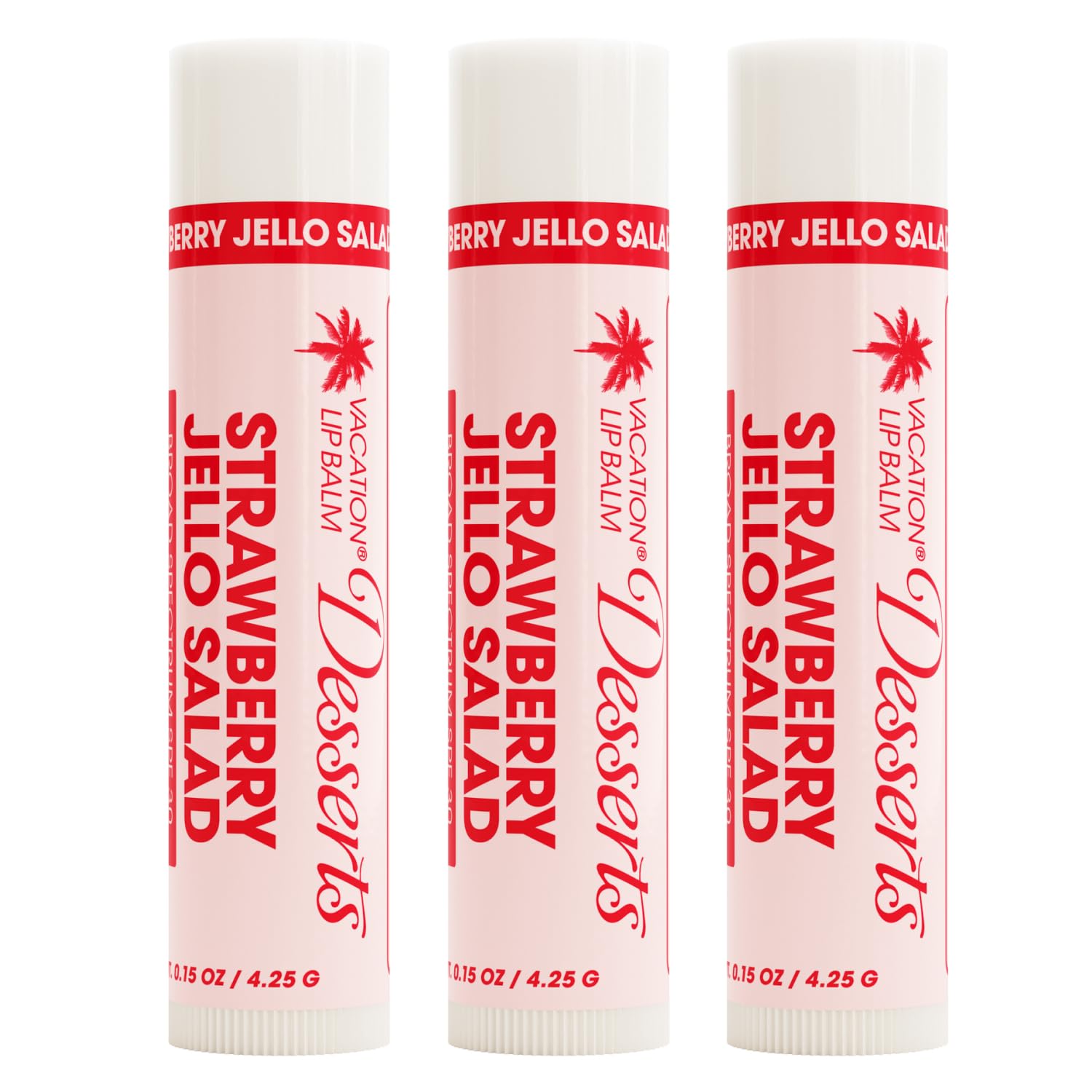 Vacation Strawberry Jello Salad SPF 30 Lip Balm