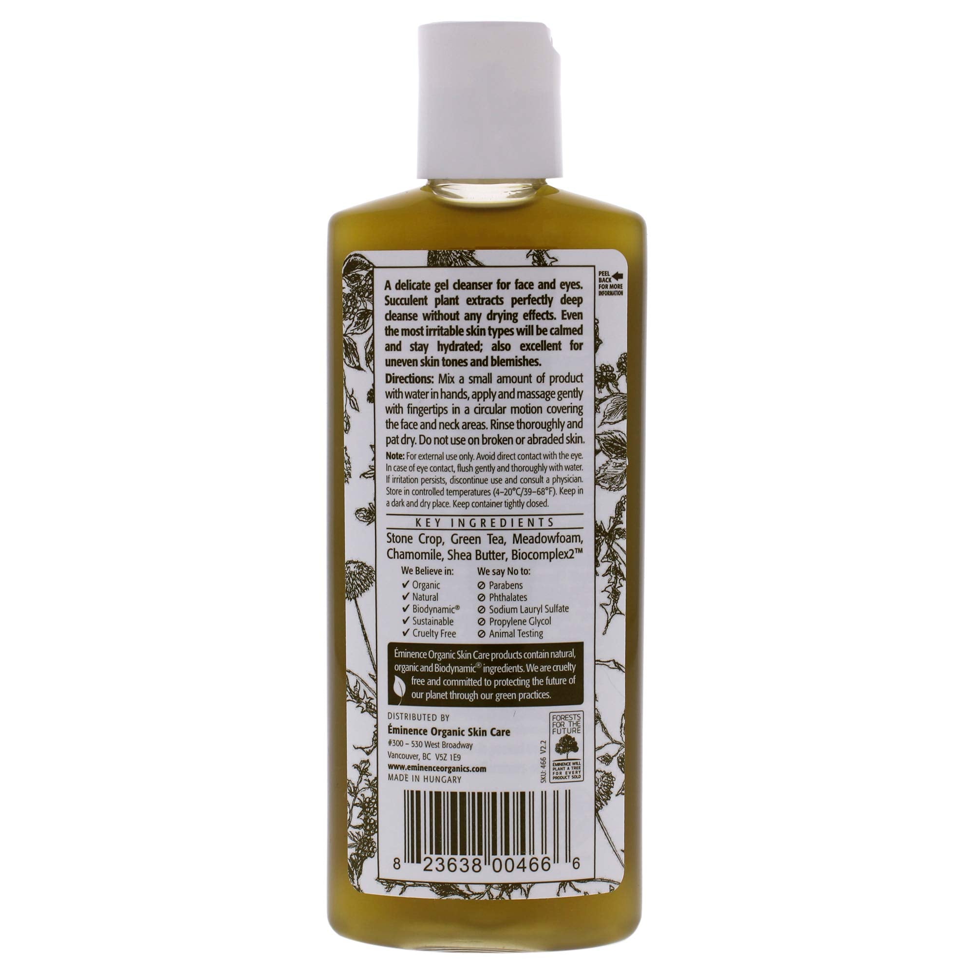 Eminence Organic Skincare. Stone Crop Gel Wash