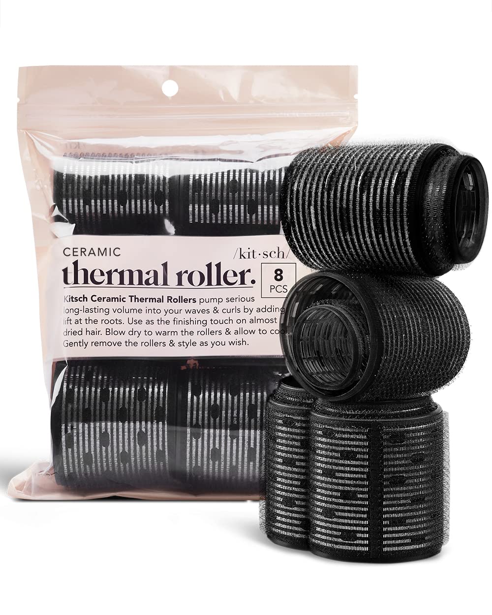Kitsch Ceramic Thermal Hair Rollers for Women - Self Grip Rollers
