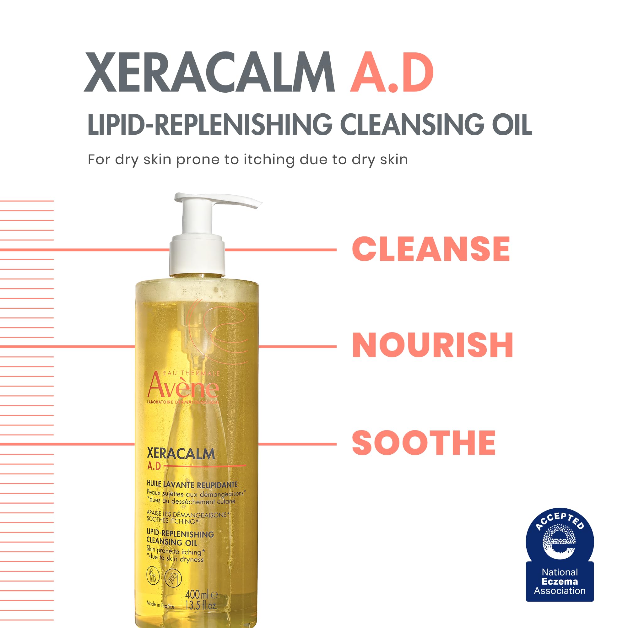 Avène XeraCalm A.D Lipid-Replenishing Cleansing Oil