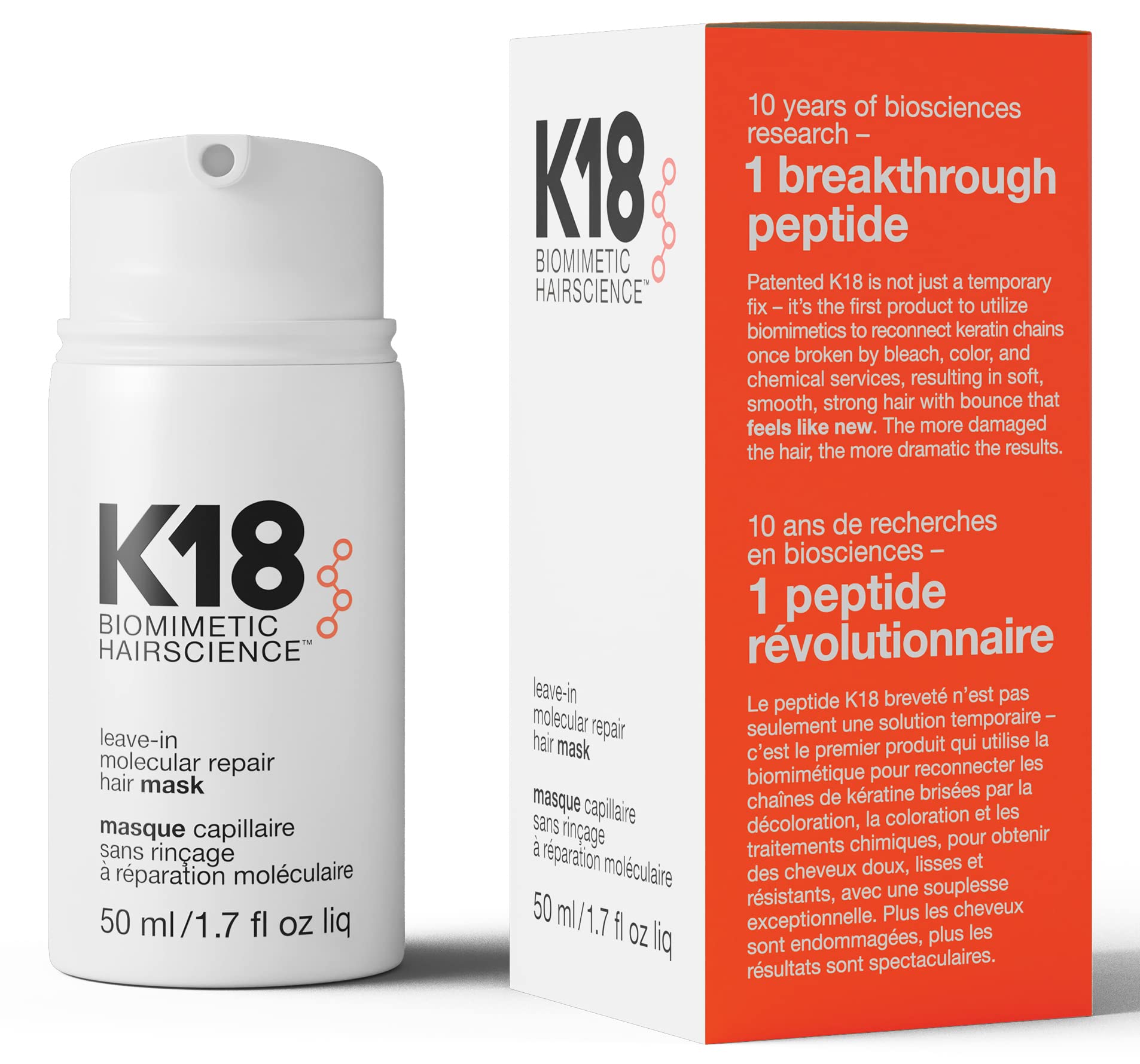 K18 Full-Size Leave-In Molecular Hair Mask