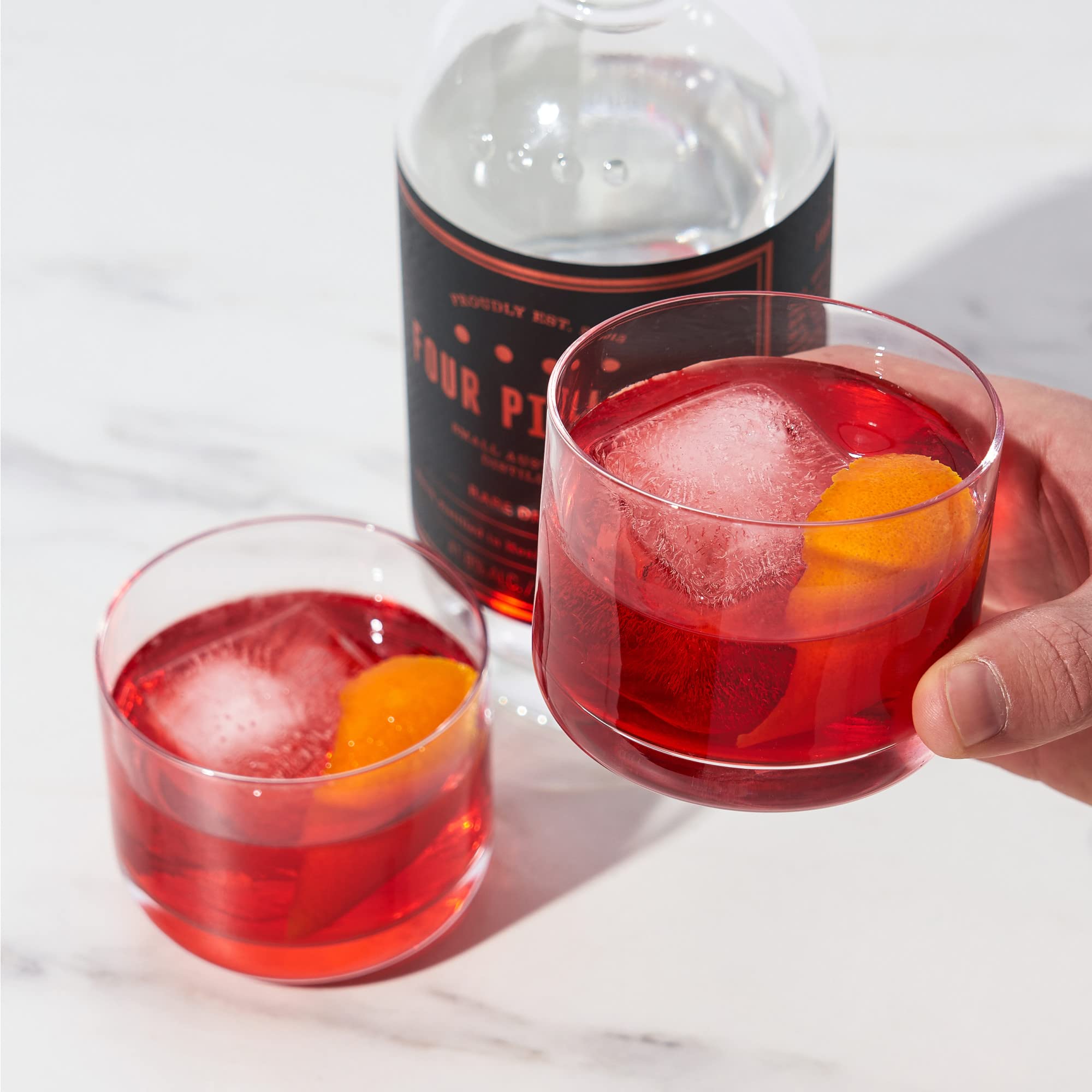 Viski Raye Crystal Negroni Glasses