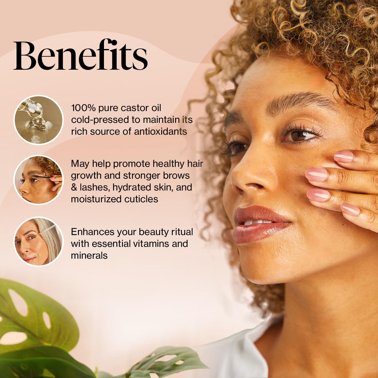 Kitsch Organic Castor Oil for Hair Growth - 100% Pure Castor Oil