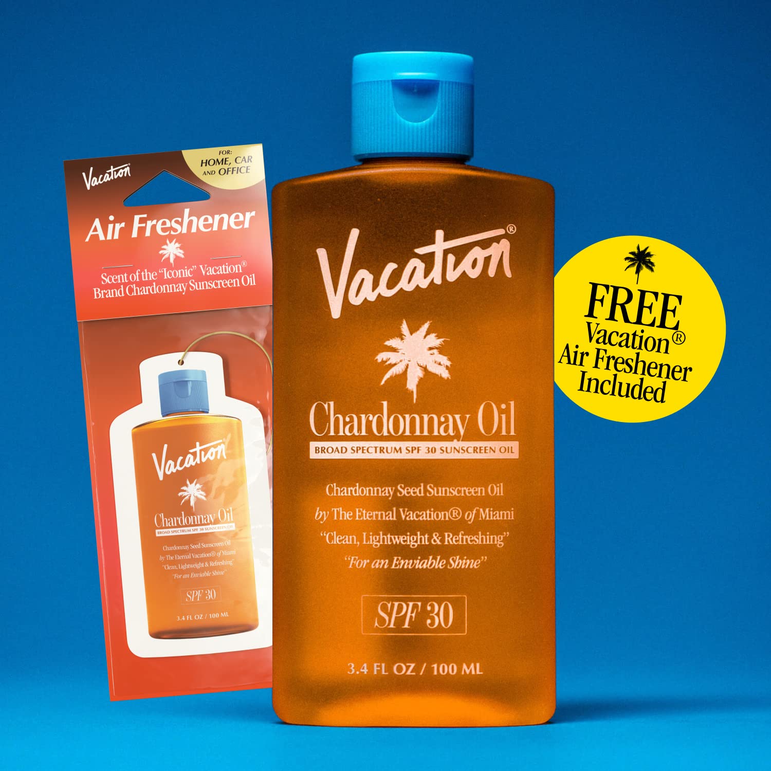 Vacation Chardonnay Oil SPF 30 & Air Freshener Bundle