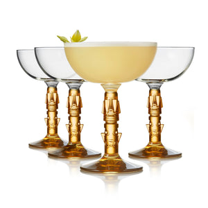Libbey Tiki Coupe Cocktail Glasses, 8.5-ounce, Set of 4