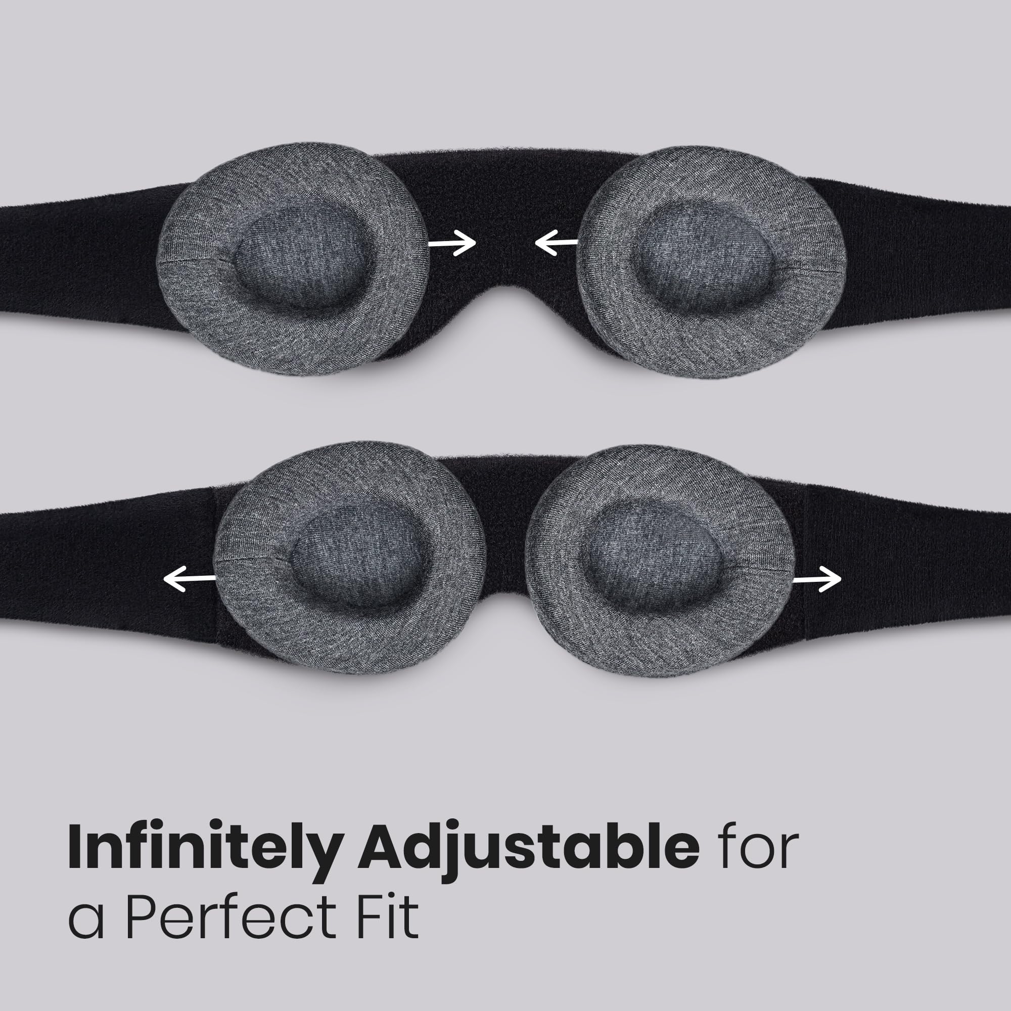 Manta Sleep Mask - 100% Light Blocking, Adjustable Sleeping Mask