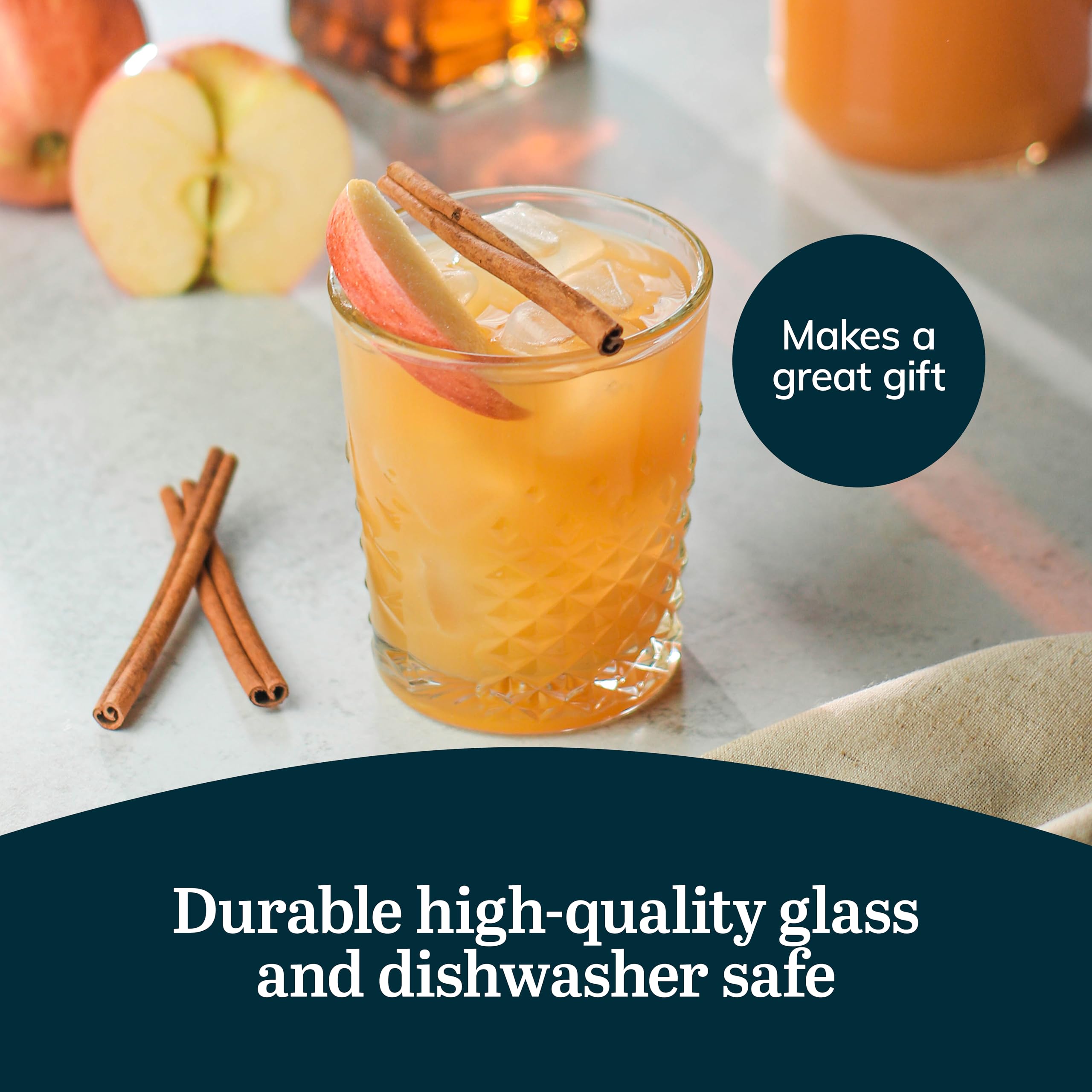 Libbey Carats Double Old Fashioned Glasses - Set of 4