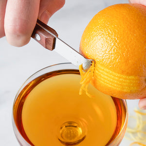 Viski Citrus Zester, Acacia Wood Handle, Lemon Zester Bar Tool