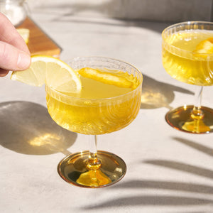 Viski Gatsby Coupes, Stemmed Cocktail Glasses Set of 2