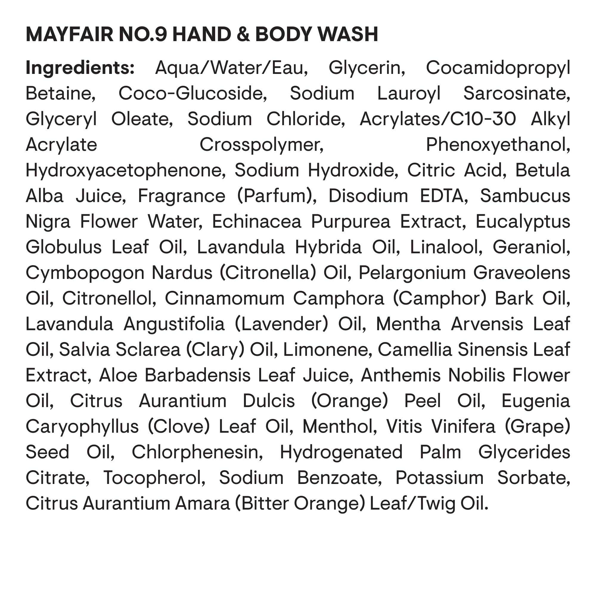 ELEMIS Mayfair No.9 Hand & Body Wash