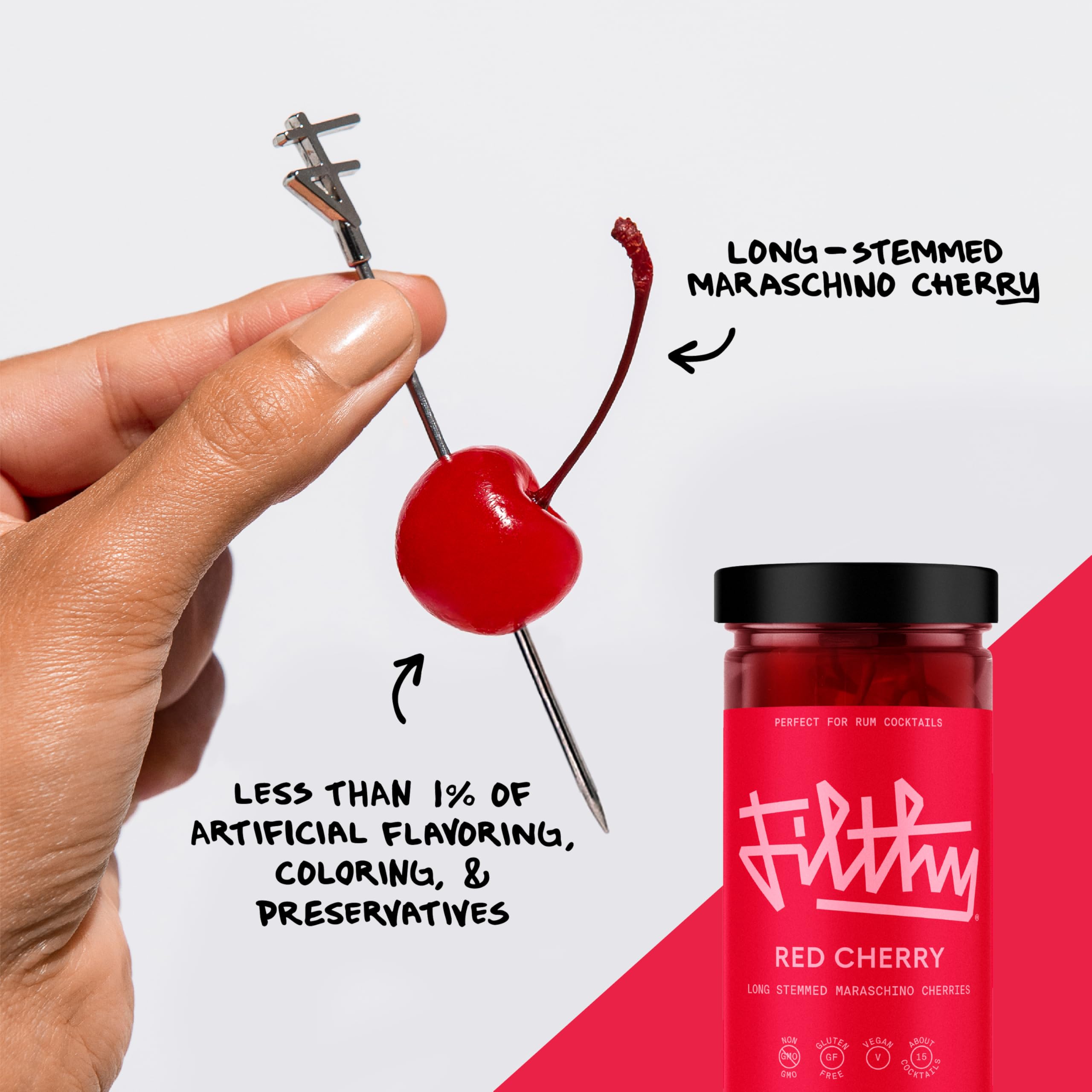 Filthy Red Maraschino Cocktail Cherries