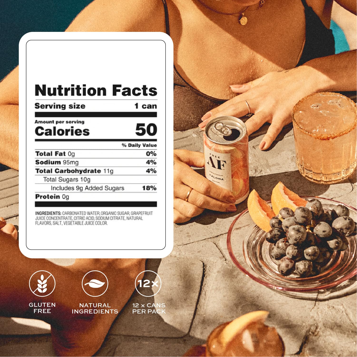 FREE AF Non-Alcoholic Drinks Paloma