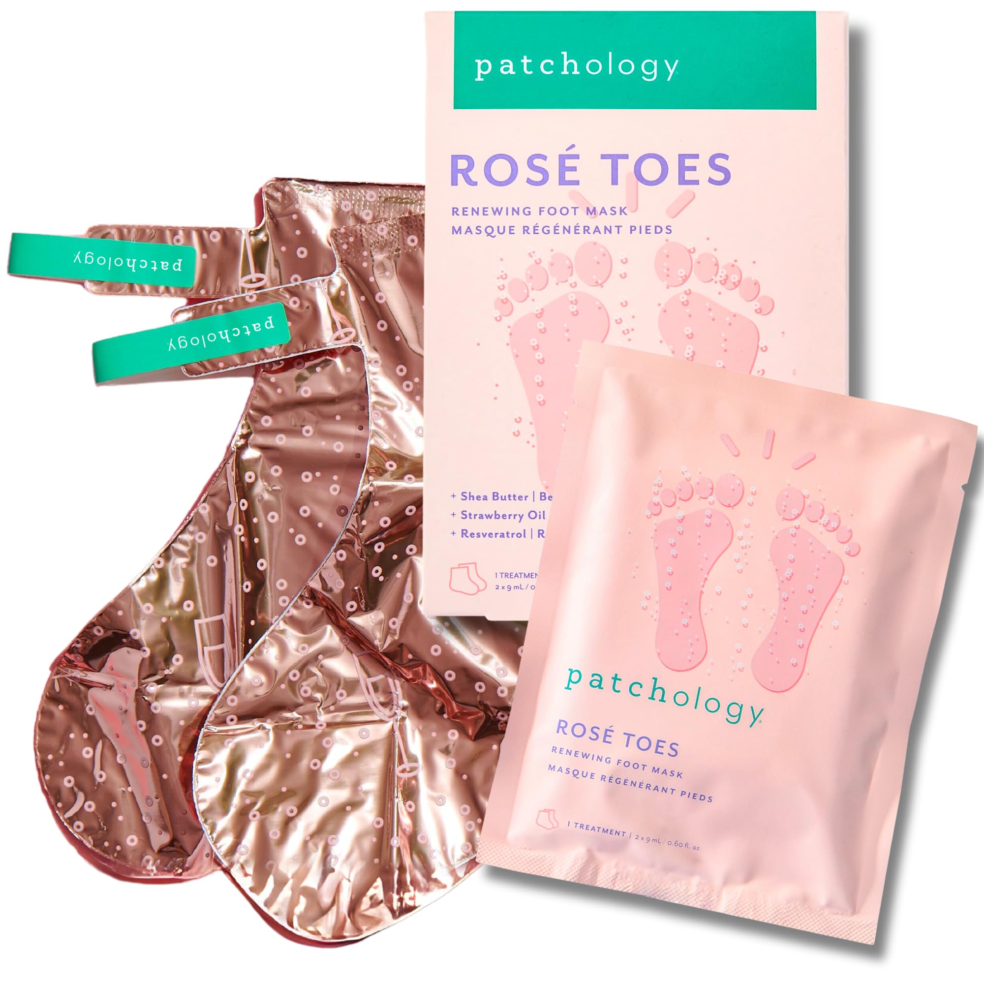 Patchology Rosé Toes Moisturizing Foot Mask