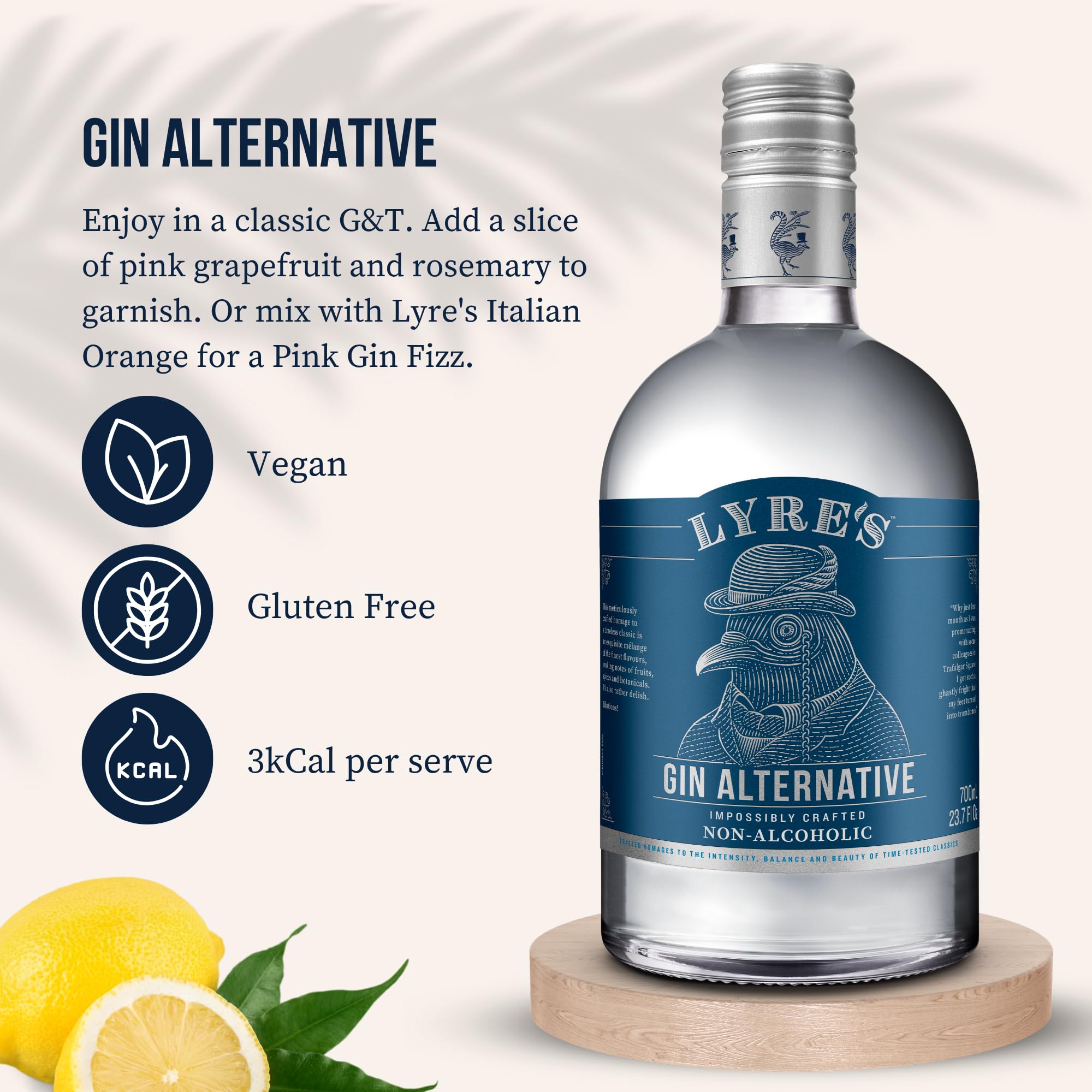 Lyre's Gin Alternative, Dry London Premium Non Alcoholic Spirits