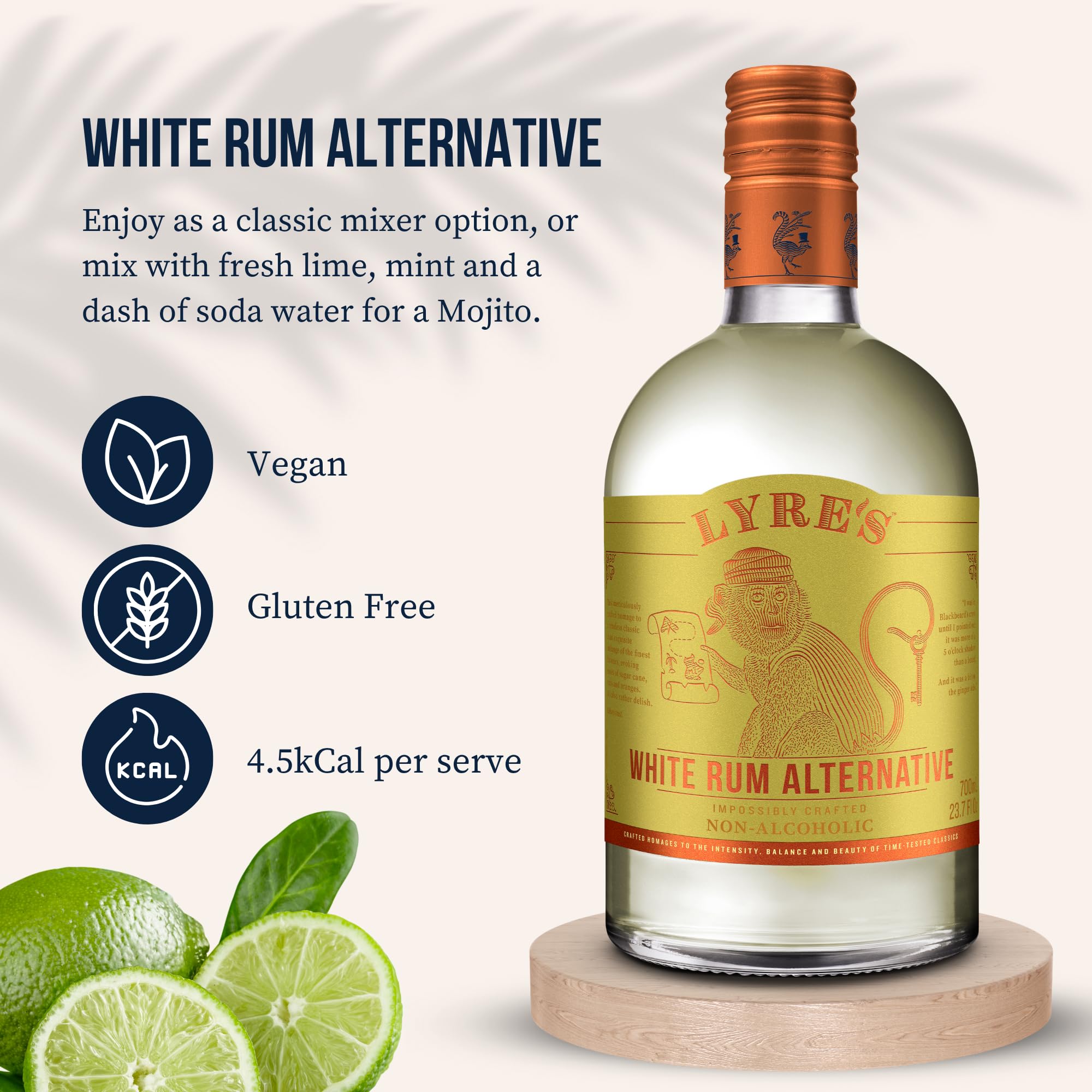 Lyre's White Rum Alternative Premium Non Alcoholic Spirits