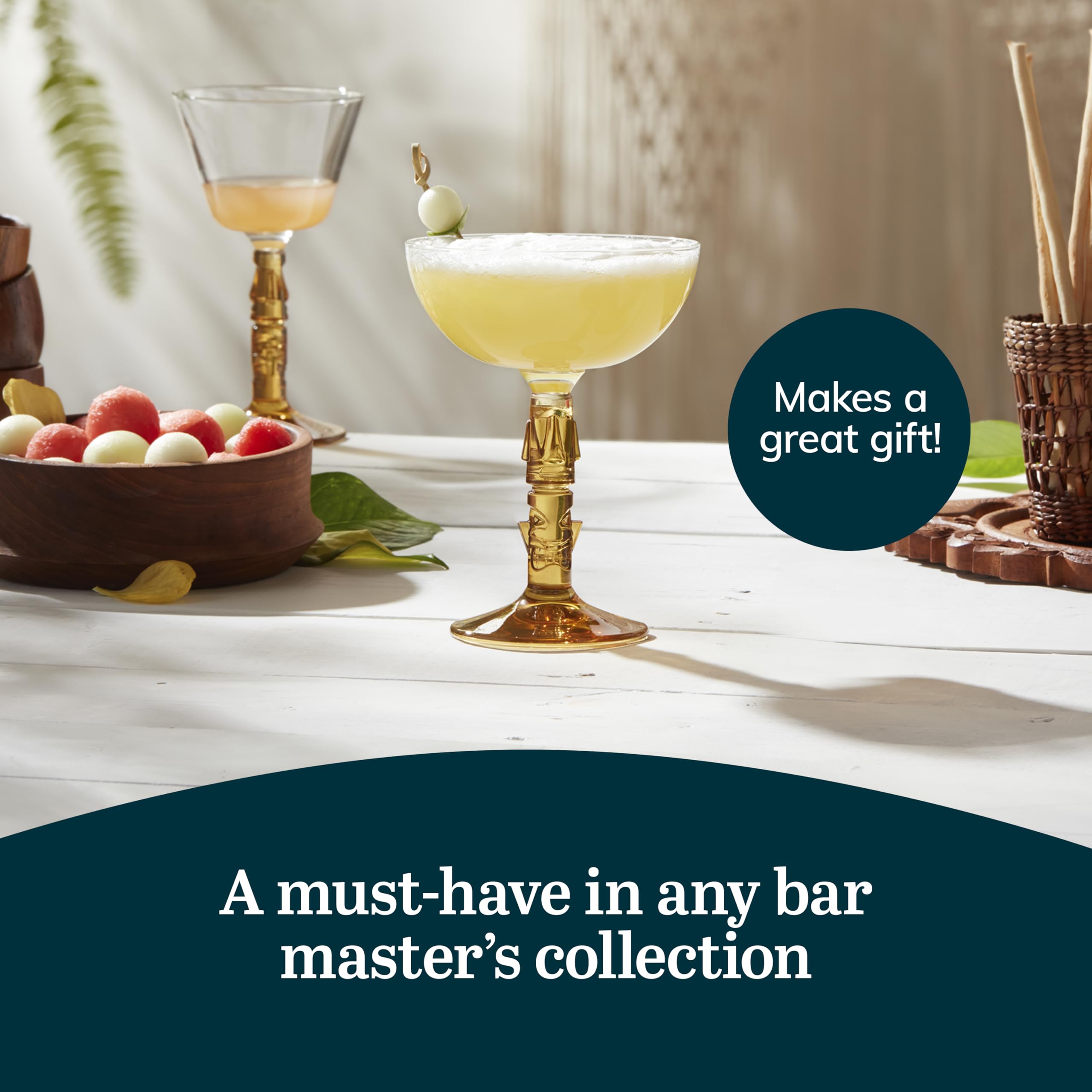 Libbey Tiki Coupe Cocktail Glasses, 8.5-ounce, Set of 4