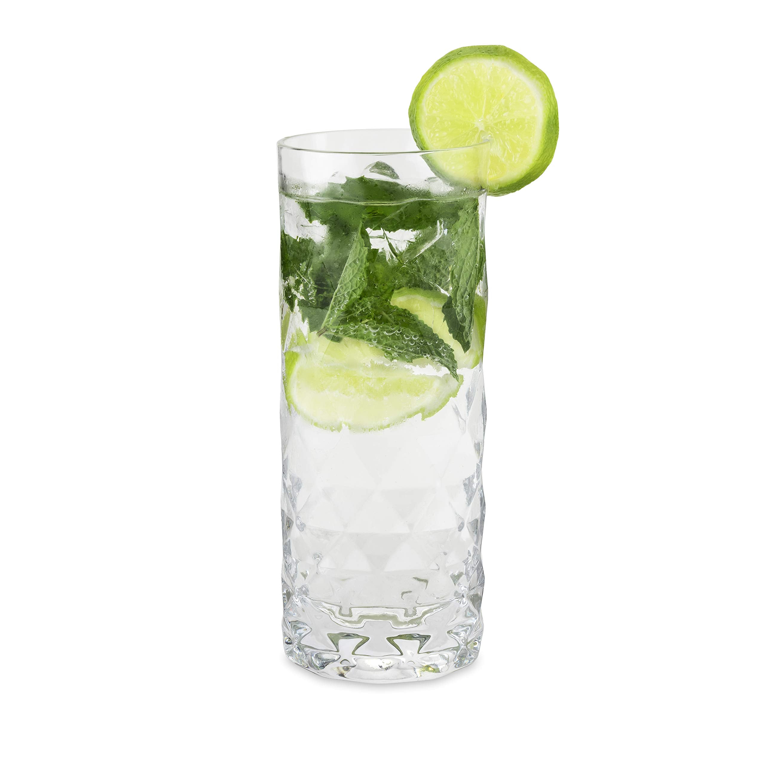 Viski Raye Gem Crystal Highball Tumblers Set of 2