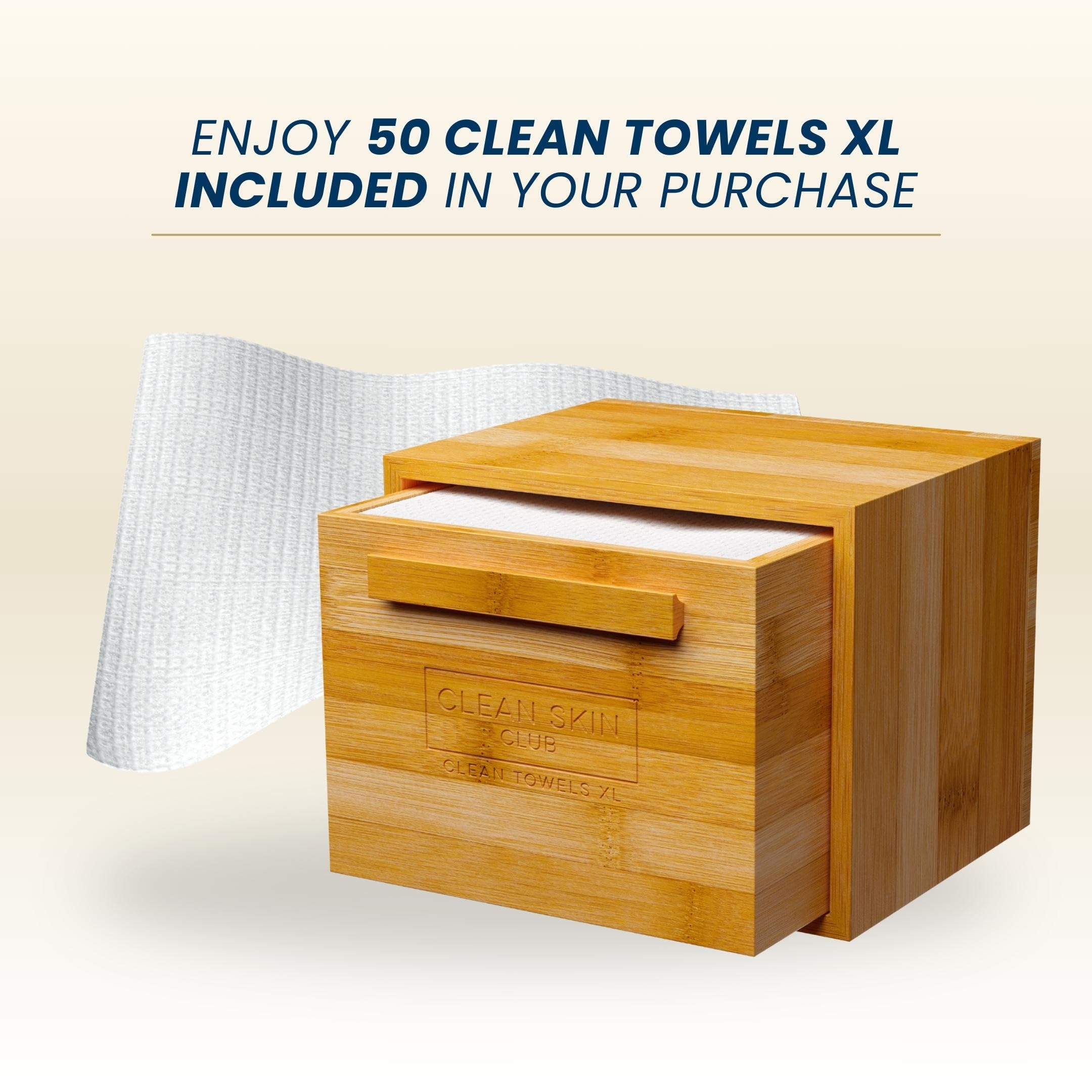 Clean Skin Club Luxe Bamboo Box with Drawer & Towels XL