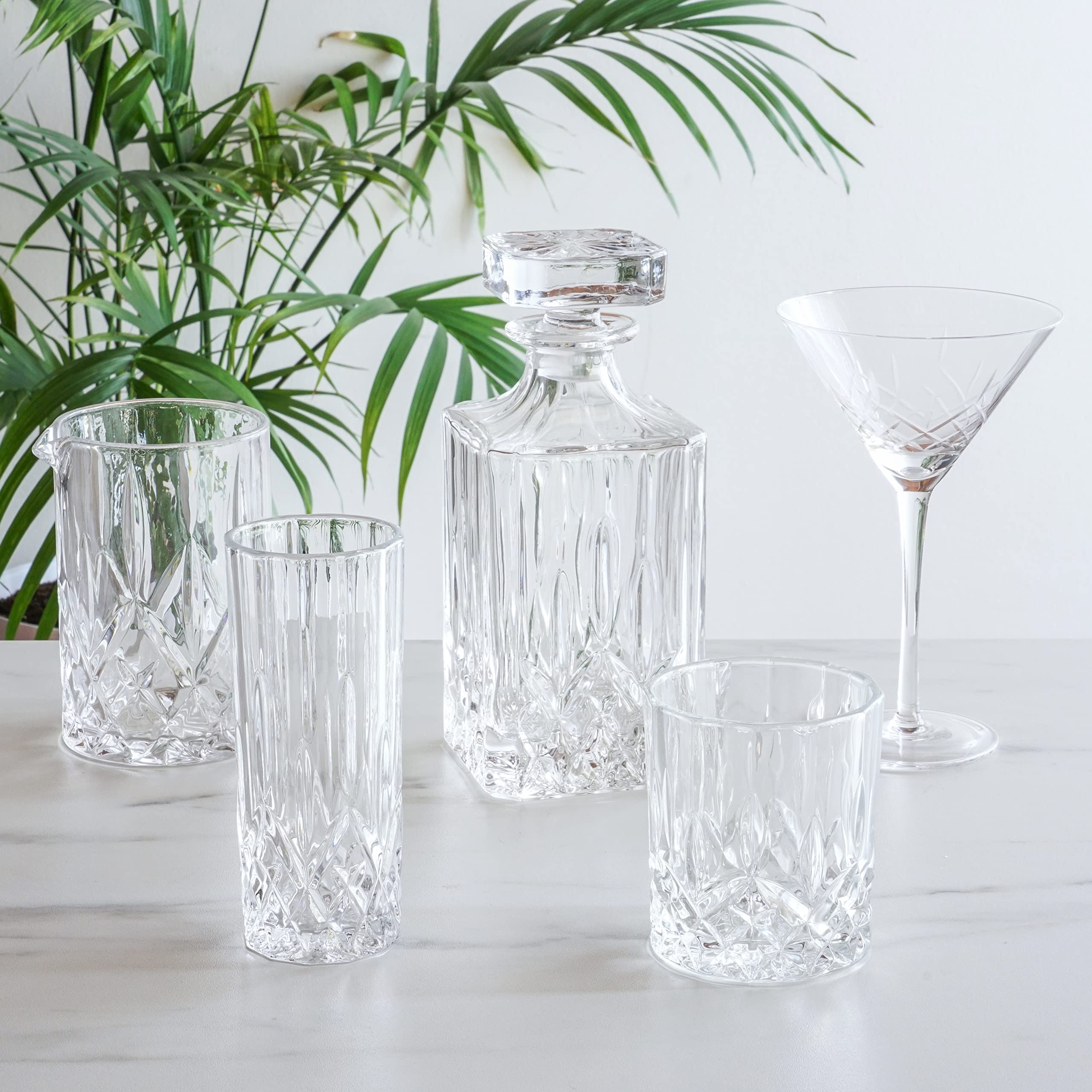 Viski Admiral Crystal Whiskey Tumbler Set of 4
