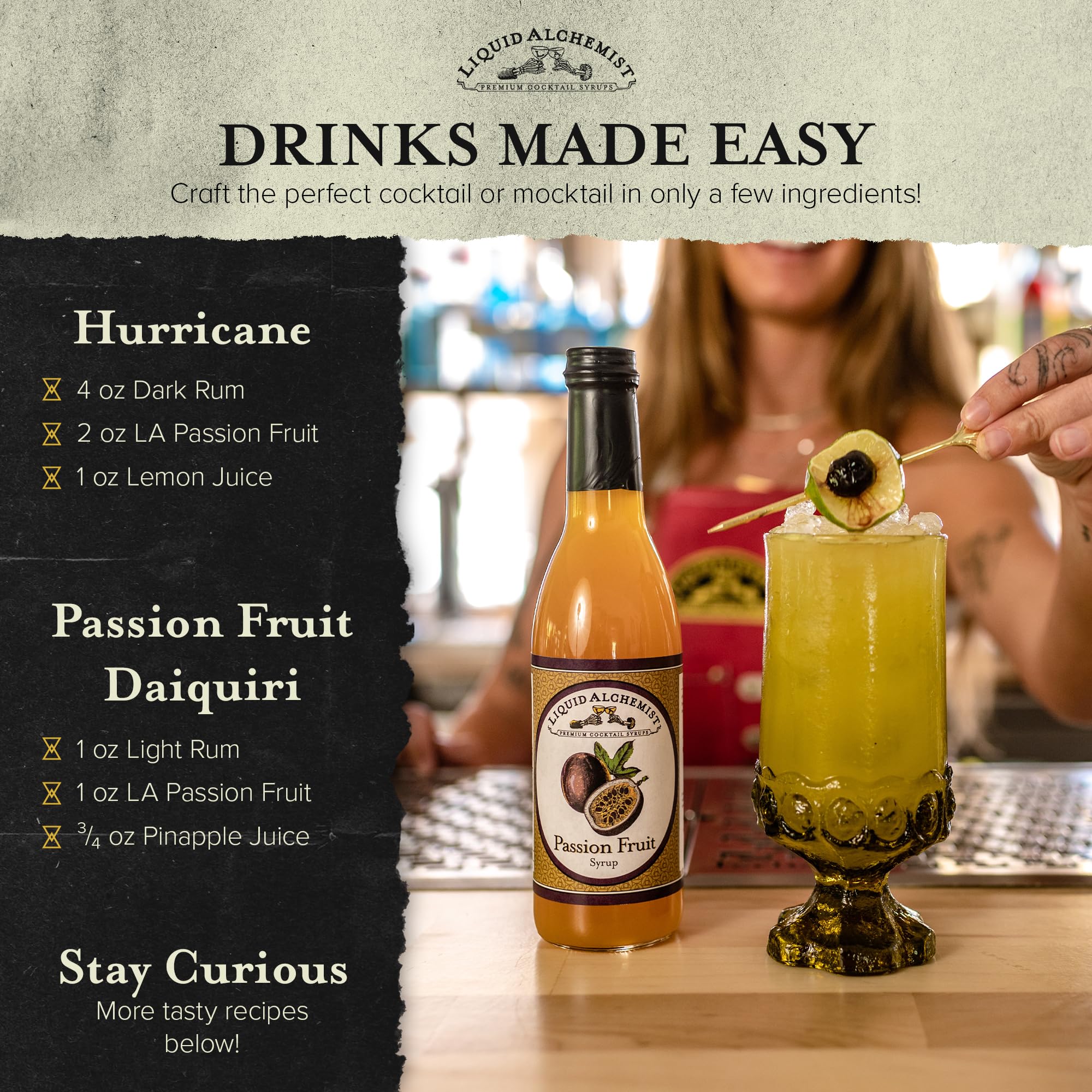 Liquid Alchemist Passion Fruit Syrup for Cocktails