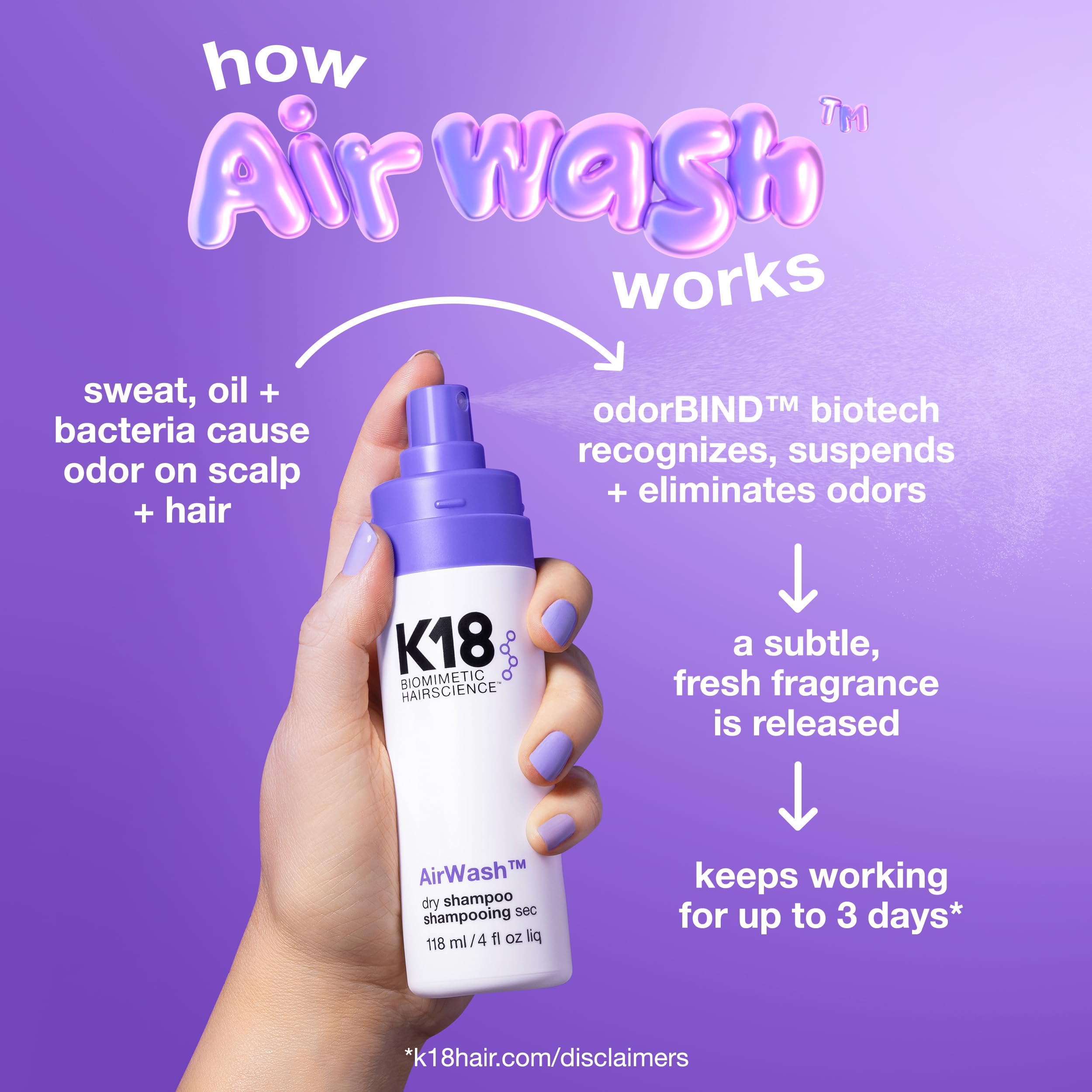 K18 AirWash™ Dry Shampoo