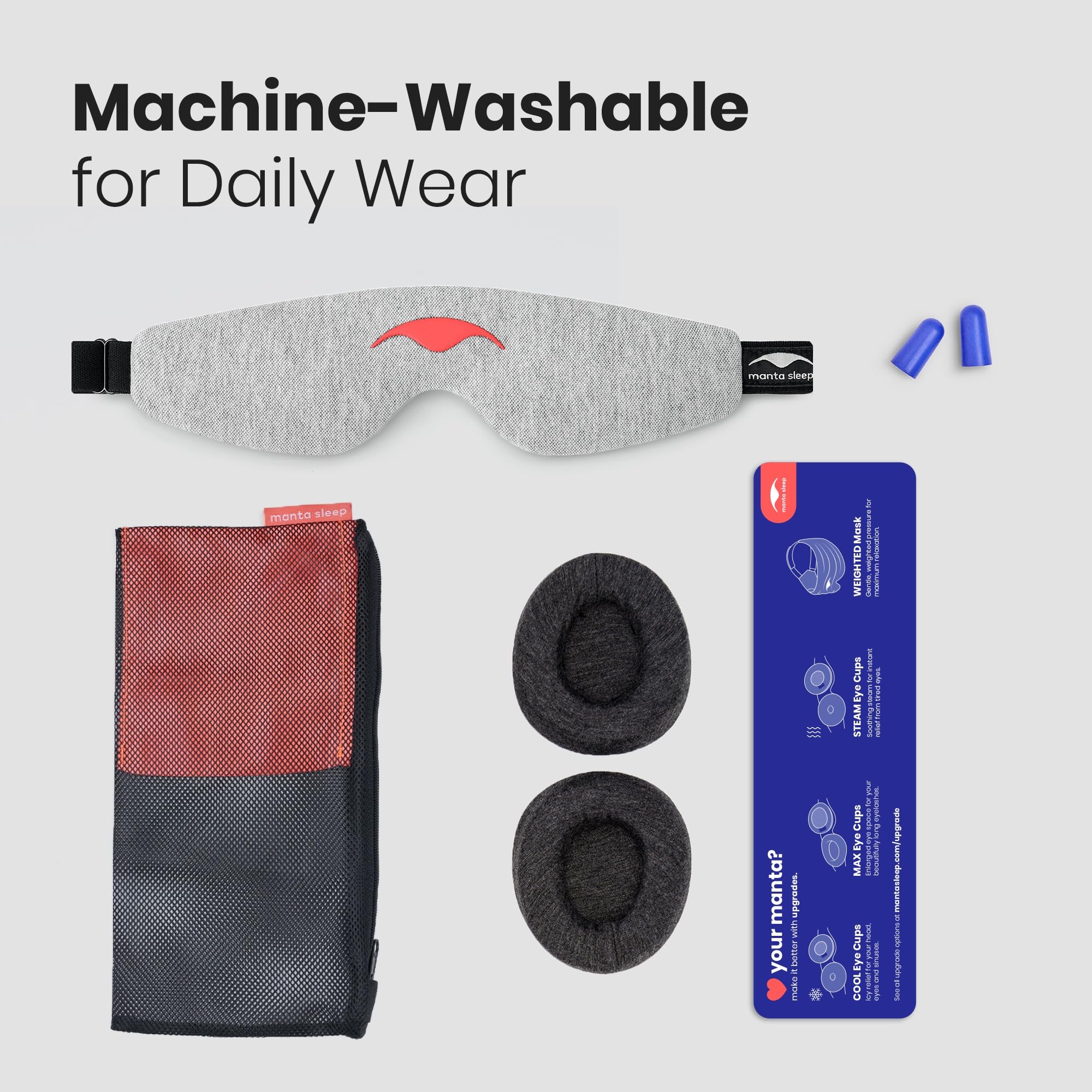 Manta Slim Sleep Mask - Ultra-Lightweight Blackout Eye Mask