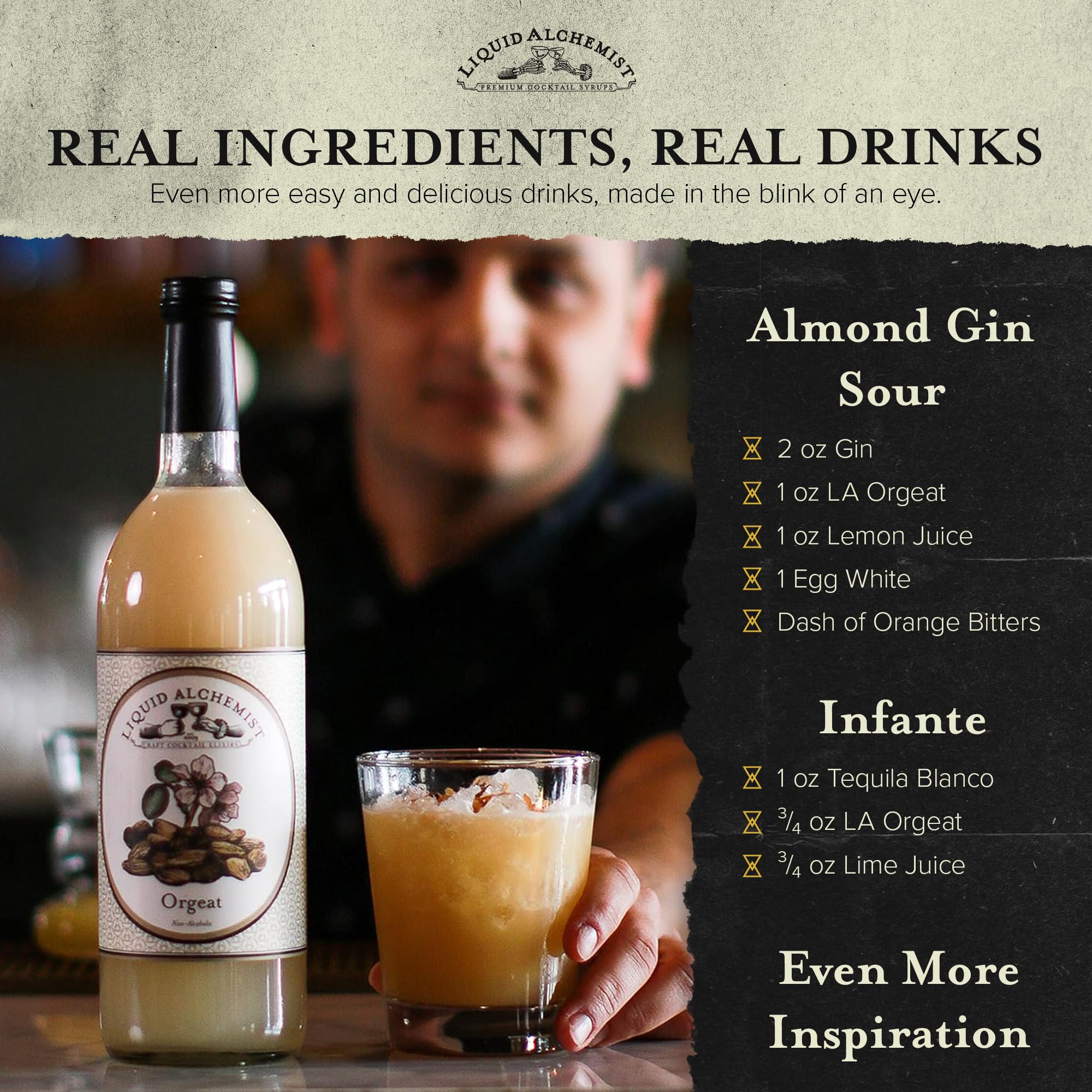 Liquid Alchemist Orgeat Syrup for Cocktails