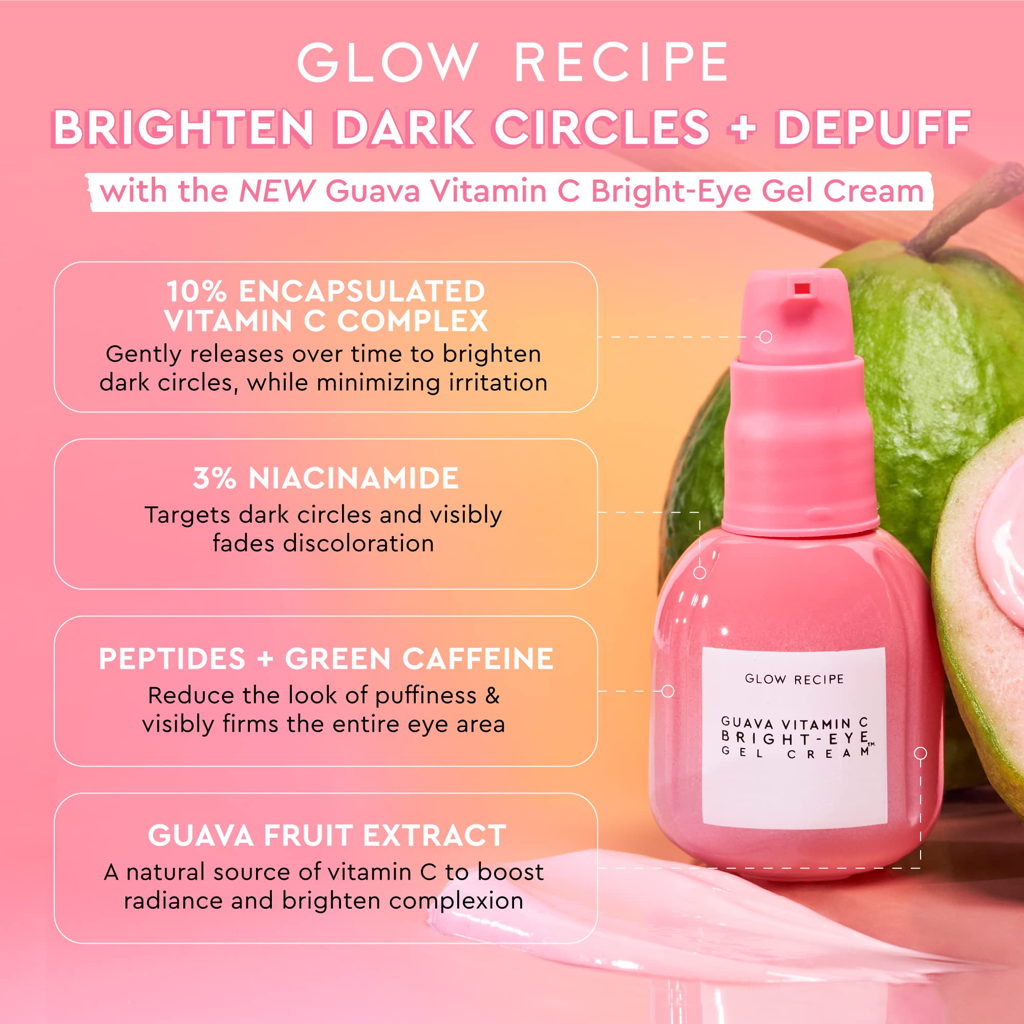 Glow Recipe Guava Vitamin C Brightening Eye Gel