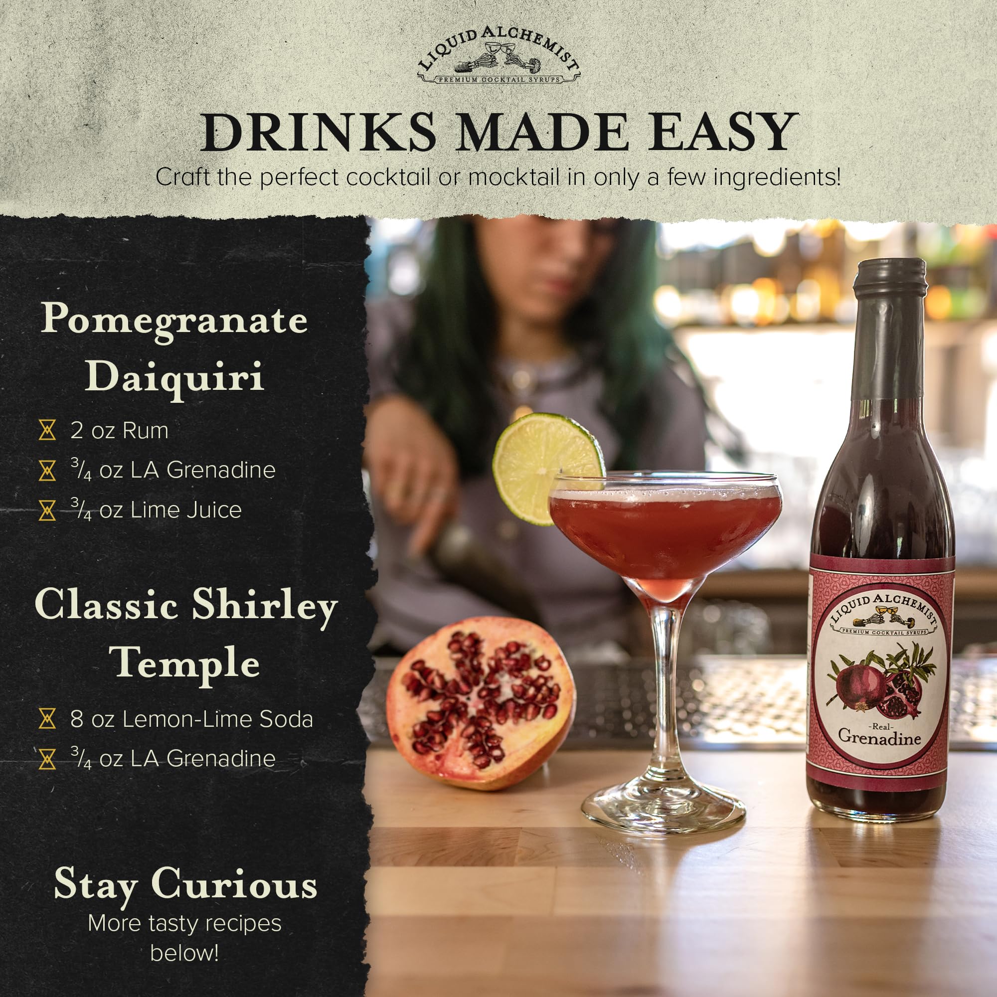 Liquid Alchemist Grenadine Syrup for Cocktails