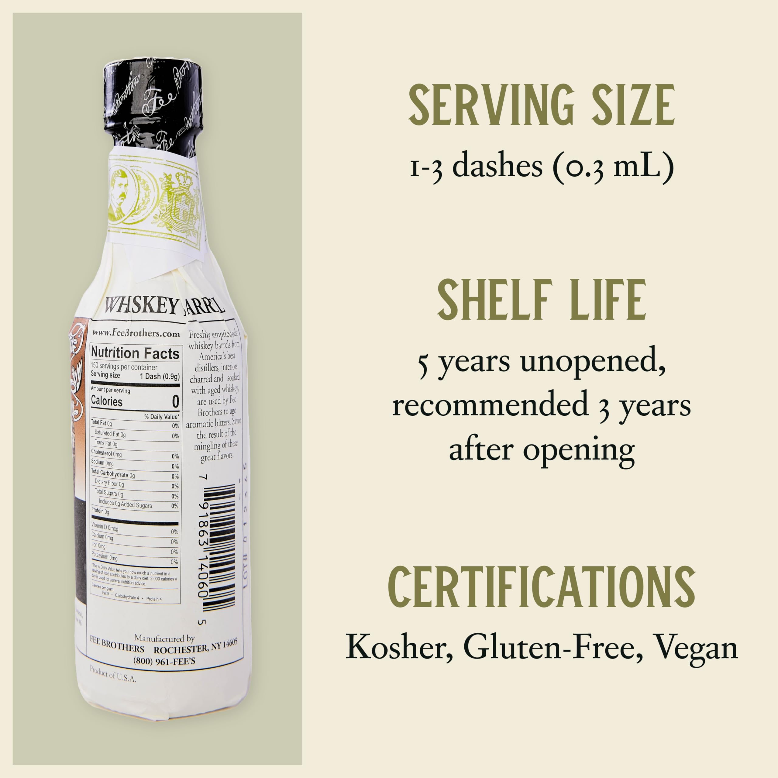 Fee Brothers Whiskey Barrel-Aged Bitters