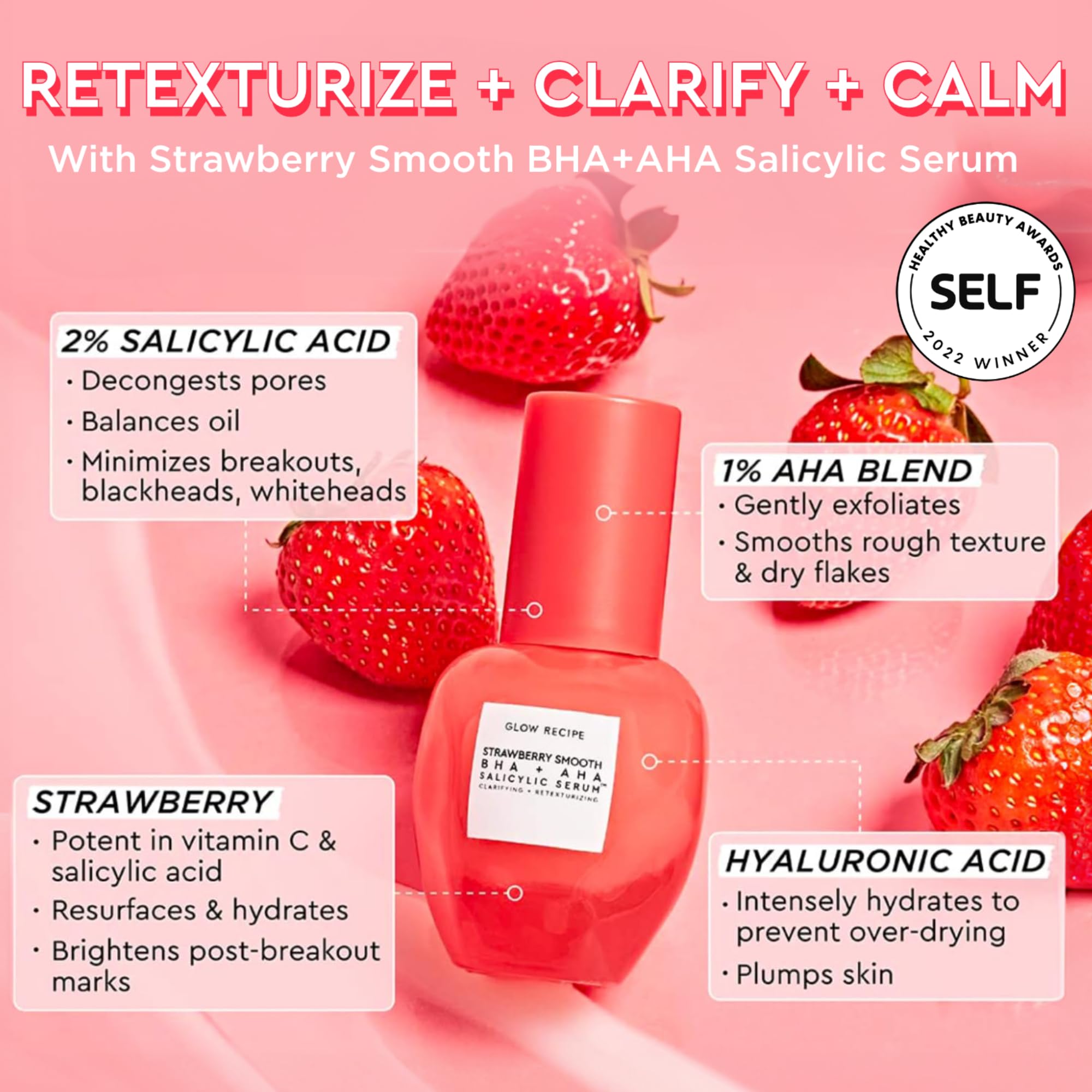 Glow Recipe Strawberry Smoothing Salicylic Acid Serum