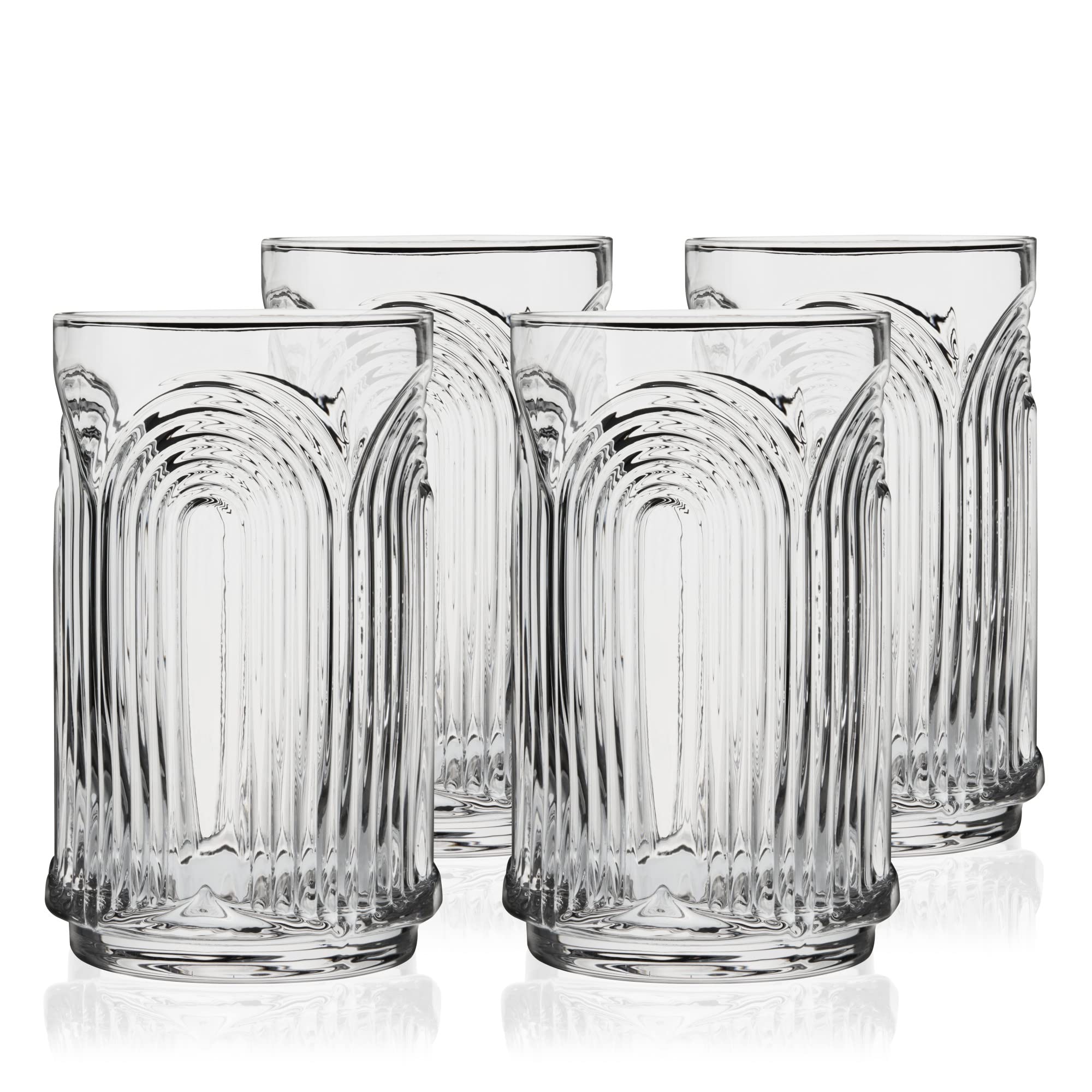 Viski Beau Highball Glasses - Set of 4
