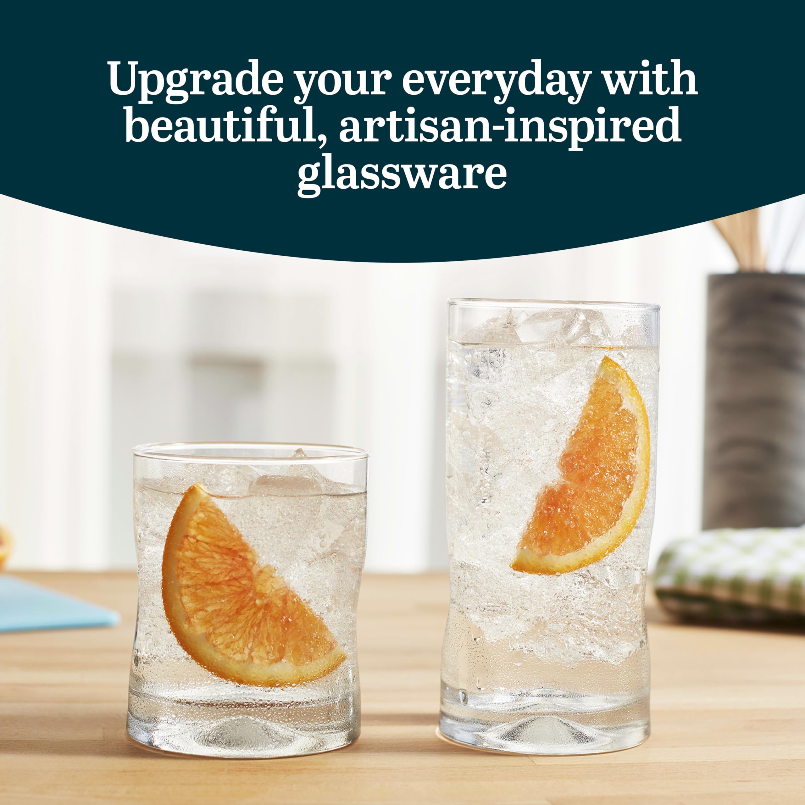 Libbey Impressions 16-Piece Tumbler and Rocks Glass Set