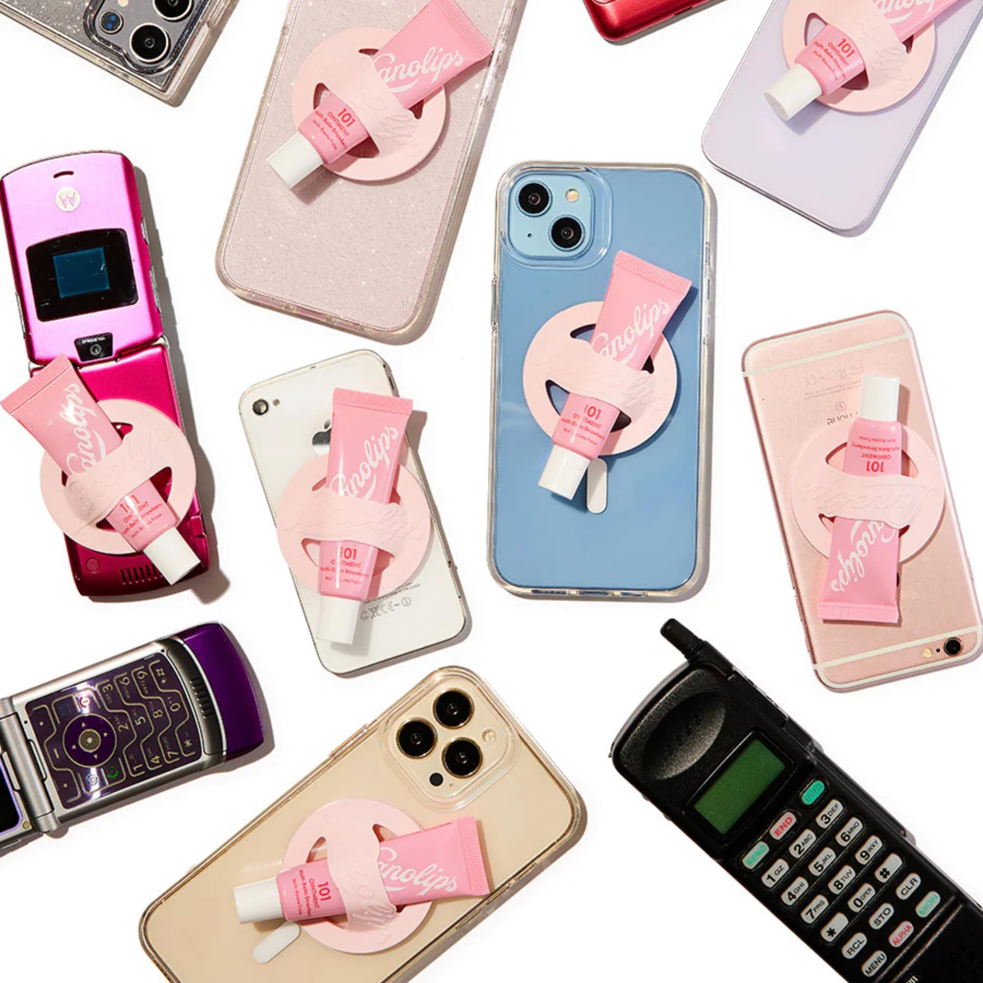 Lanolips 101 Ointment Strawberry & Lip Phone Holder