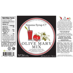 Sonoma Syrup Co Bloody "Olive" Mary Mix