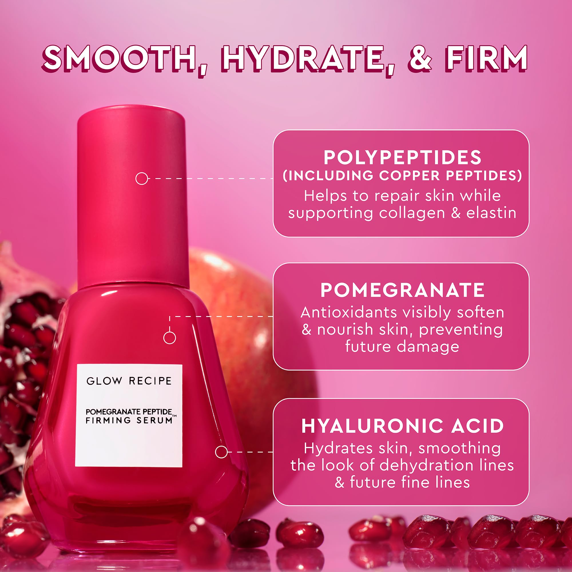 Glow Recipe Pomegranate Copper Peptides Face Serum
