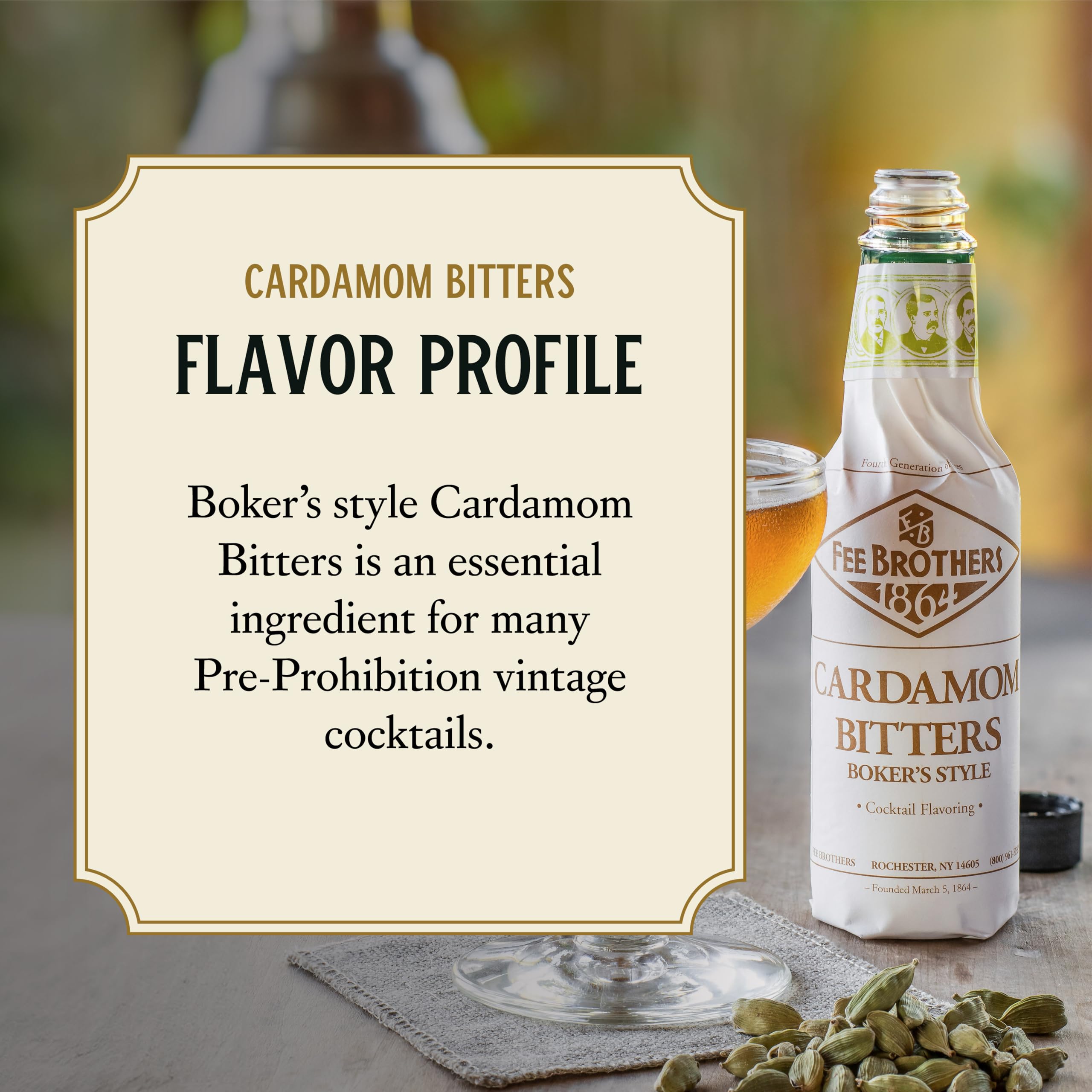 Fee Brothers Cardamom Cocktail Bitters