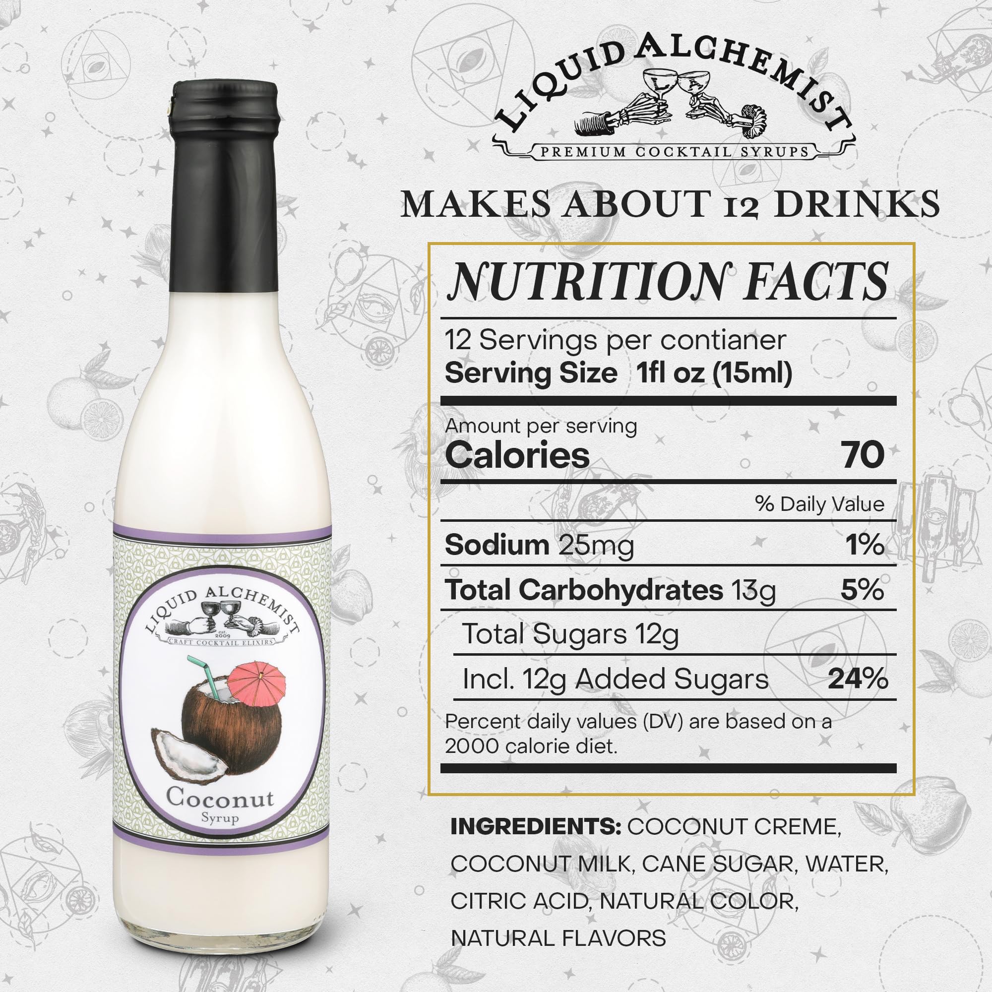 Liquid Alchemist Coconut Syrup for Drinks