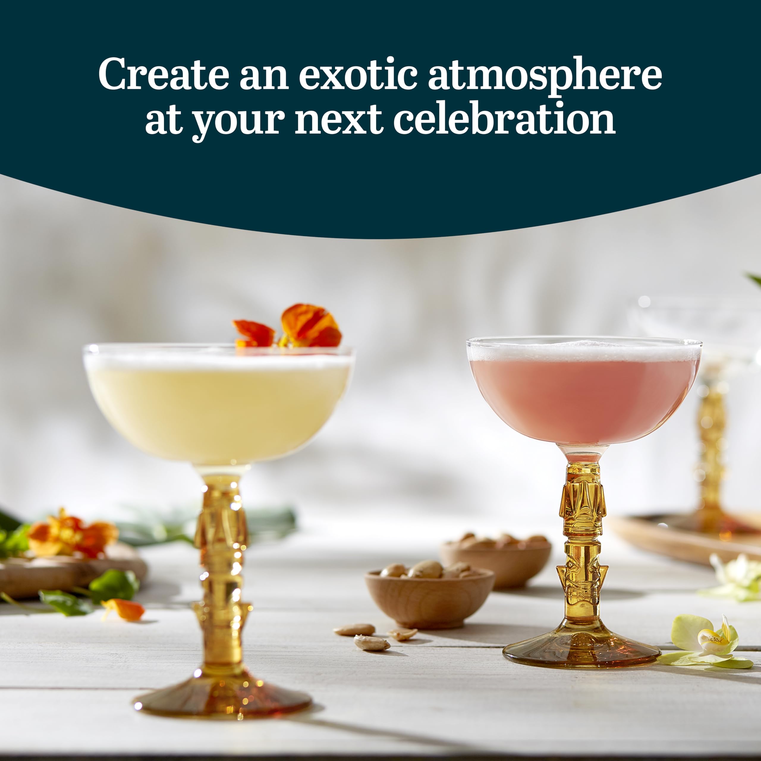 Libbey Tiki Coupe Cocktail Glasses, 8.5-ounce, Set of 4