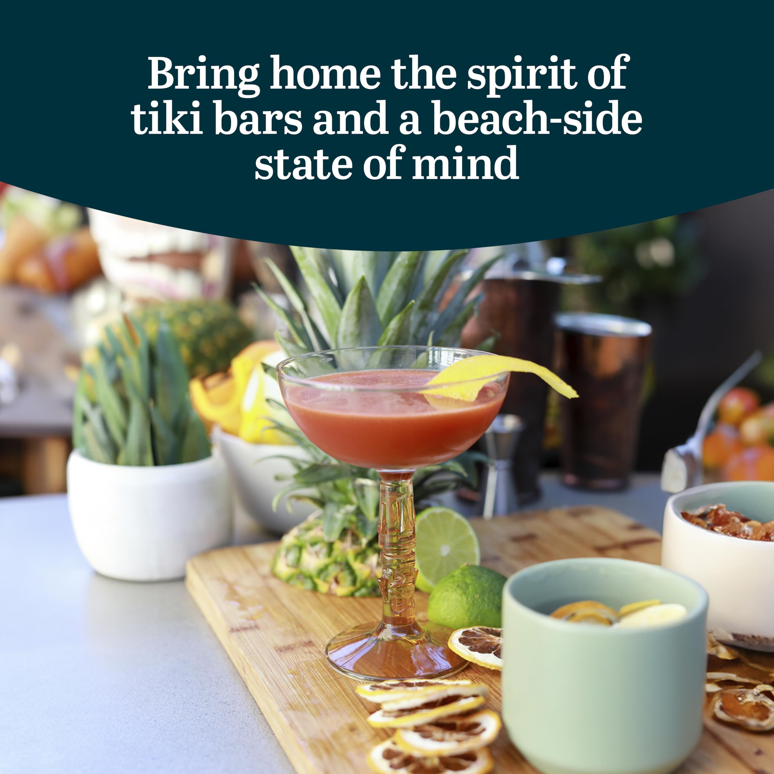 Libbey Tiki Coupe Cocktail Glasses, 8.5-ounce, Set of 4