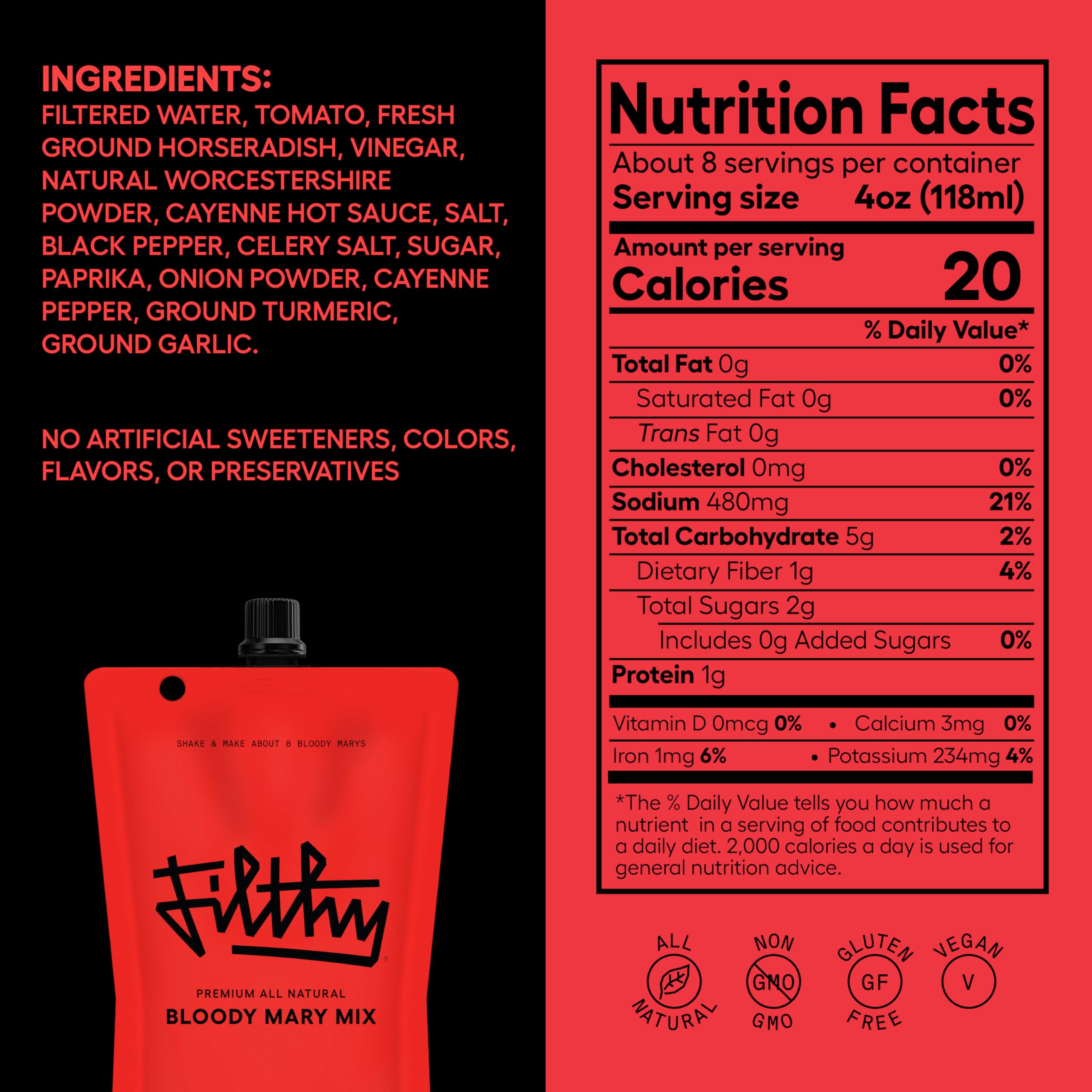 Filthy Bloody Mary Mix 2 Pack