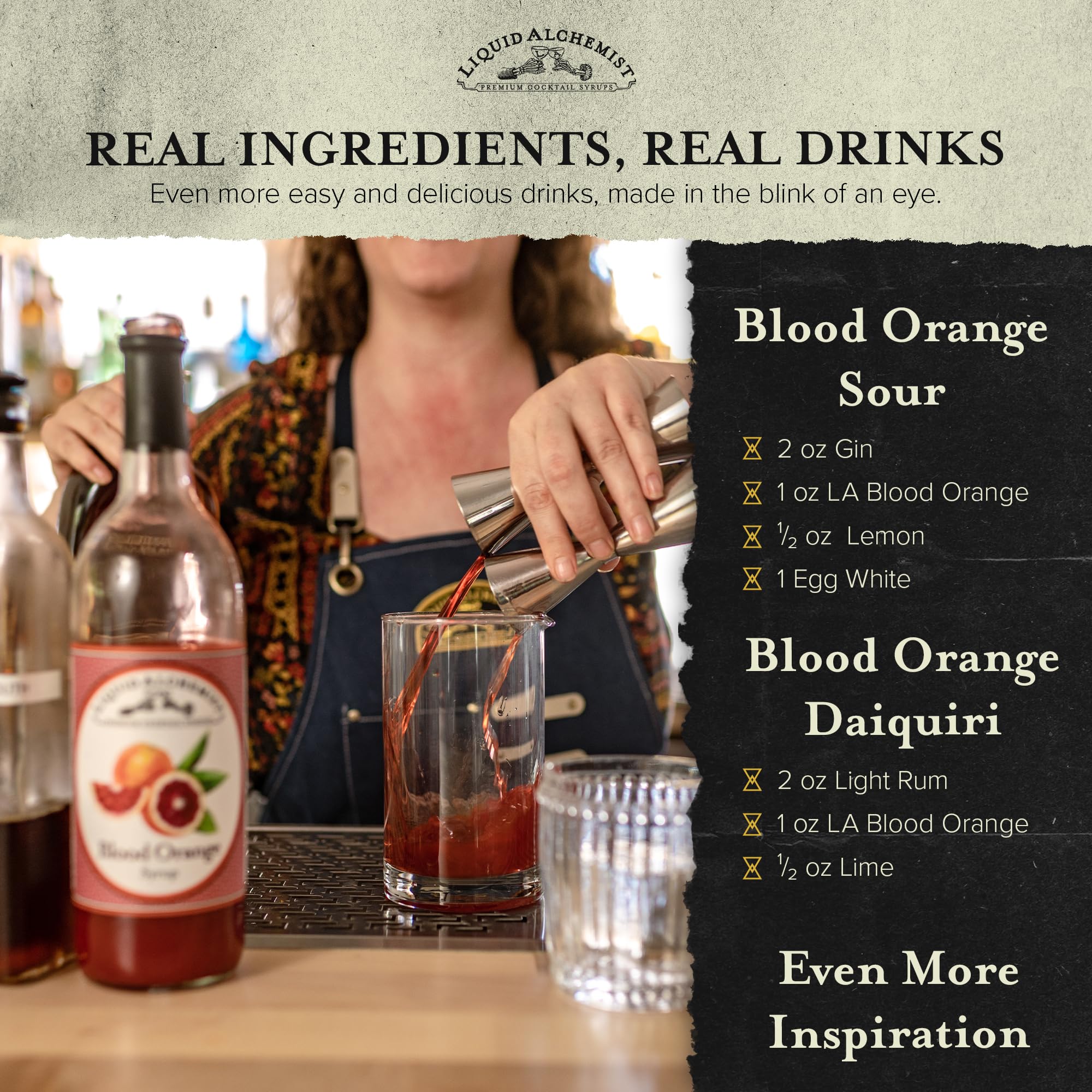 Liquid Alchemist Blood Orange Syrup for Cocktails