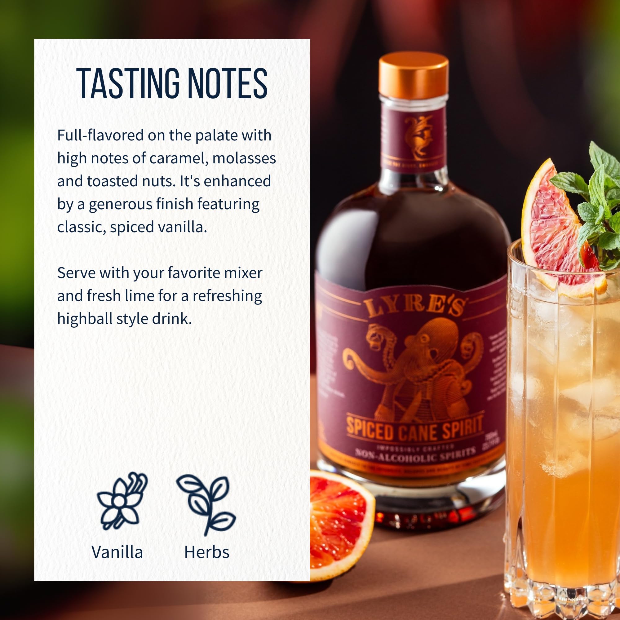 Lyre's Spiced Cane Premium Non Alcoholic Spirits